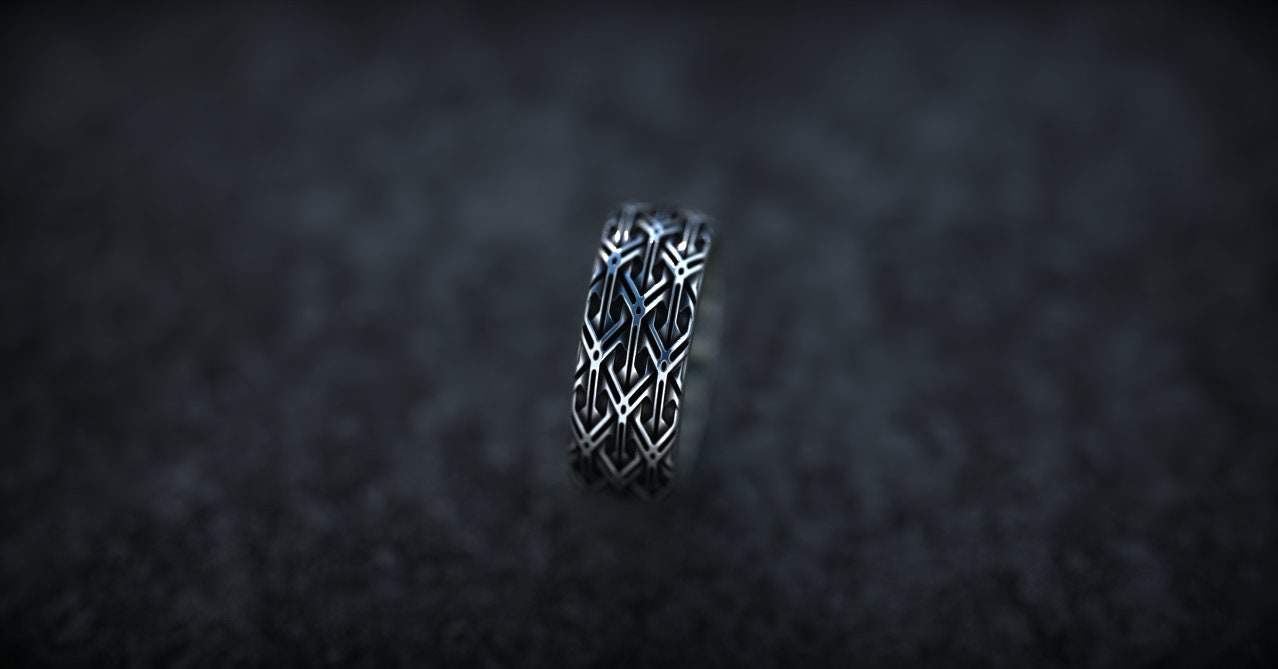 Silver Viking Wedding Ring