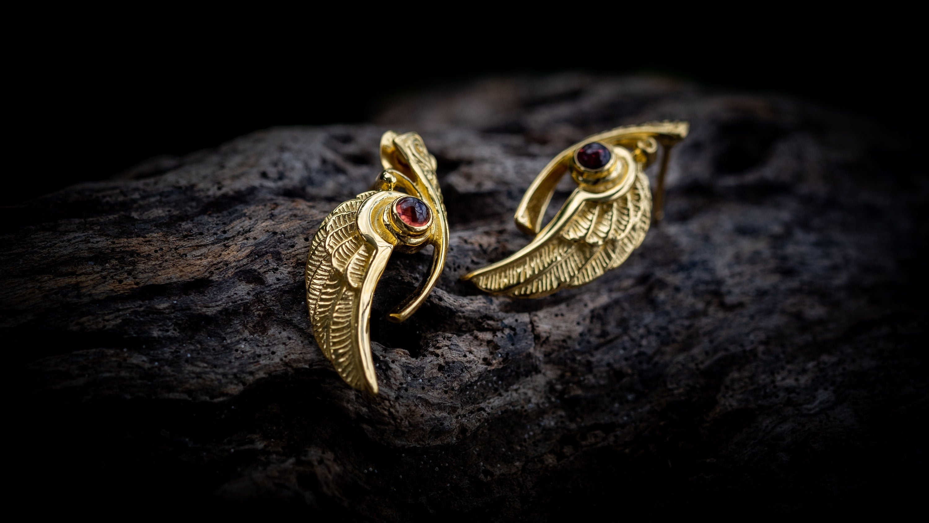 Gold Bird Earrings