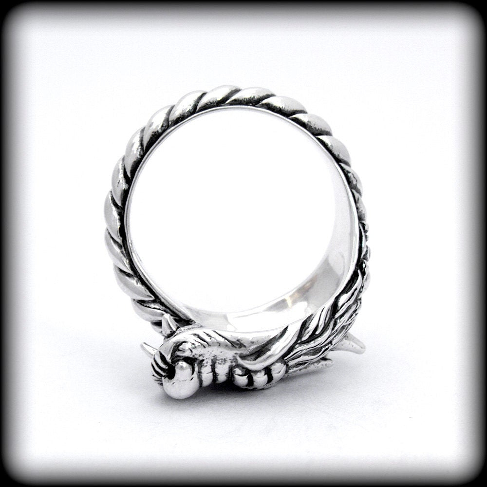 Sterling Silver Dragon Ring