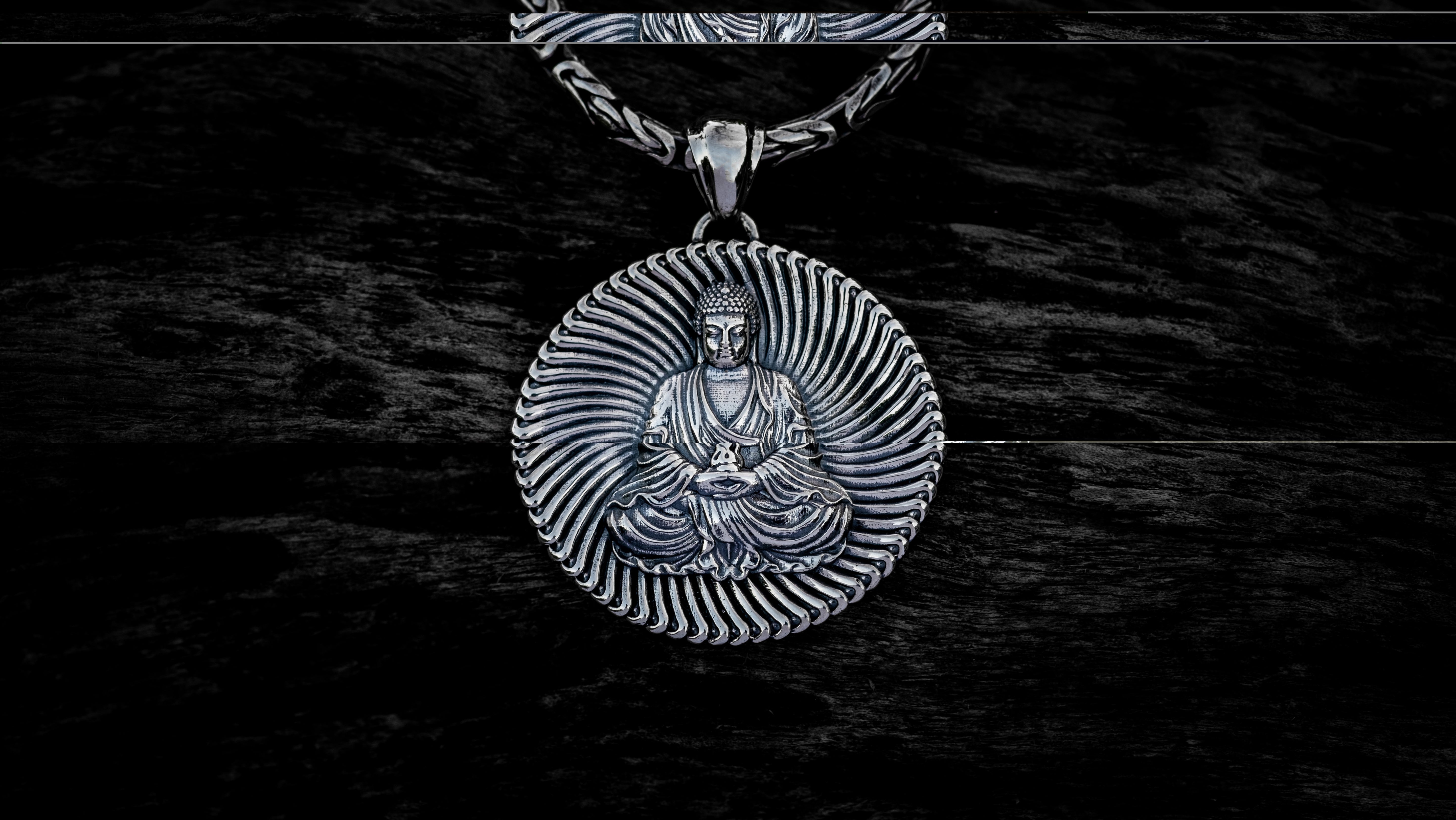 Silver Buddha Pendant