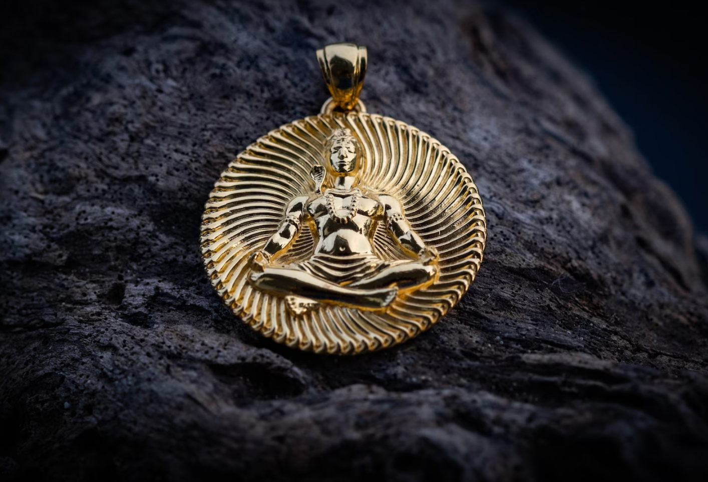 Gold Shiva Pendant