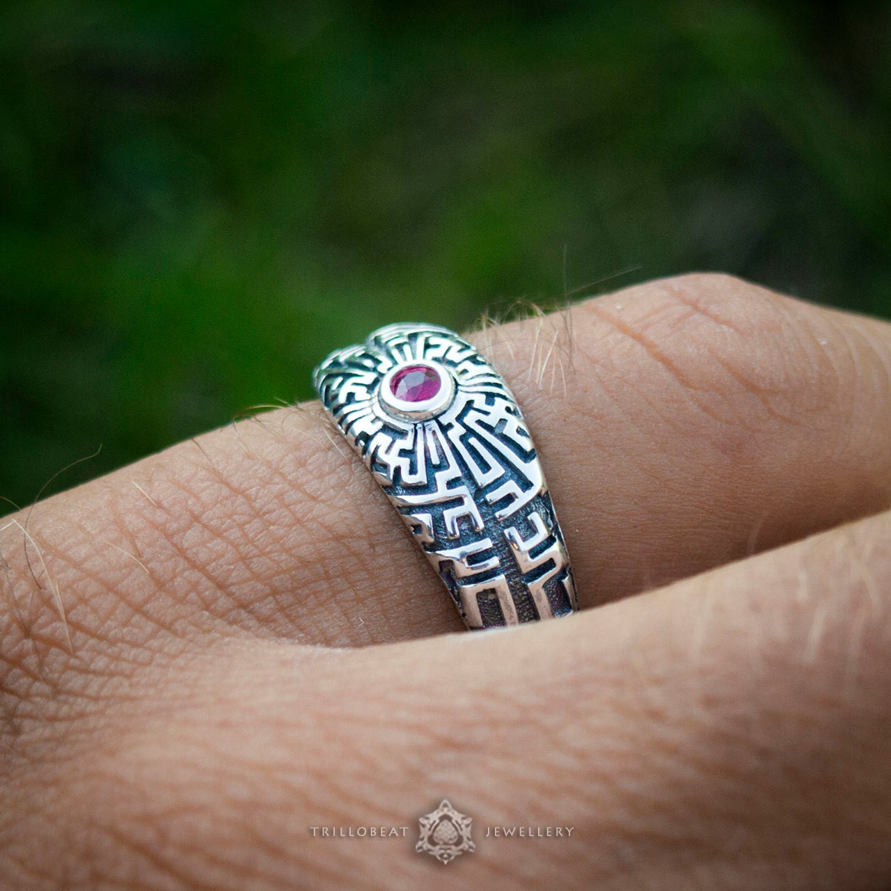 Silver Swastika Ring | Pagan Ring | Swastika Jewelry | Geometric Ring | Geometric Jewelry | Ornament Ring