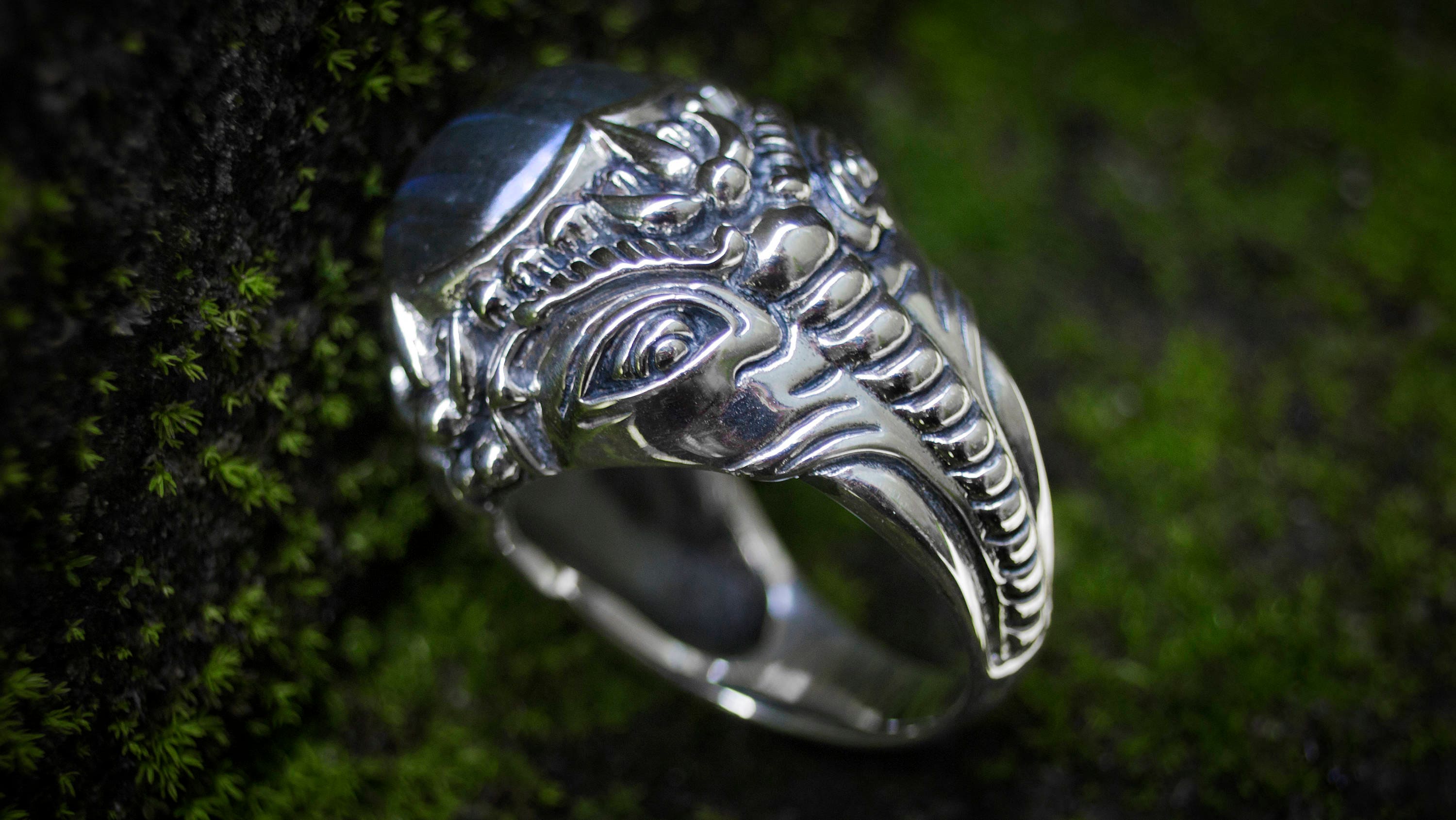 Silver Elephant Ring 'Ganesha' | Ganesha Ring Silver | Elephant Jewelry | Massive Ring | Elephant Rings | Animal Ring | Animal Ring Men