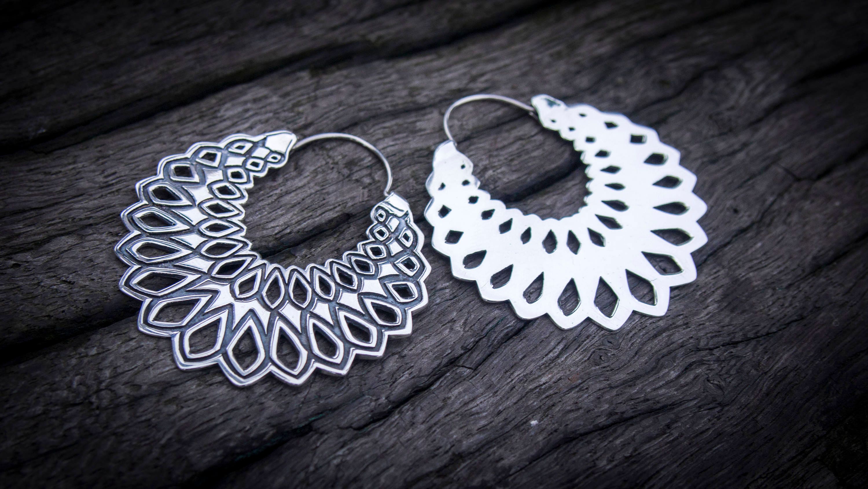 Mandala Earrings | Bohemian Hoop Earrings | Boho Earrings | Tribal Earrings