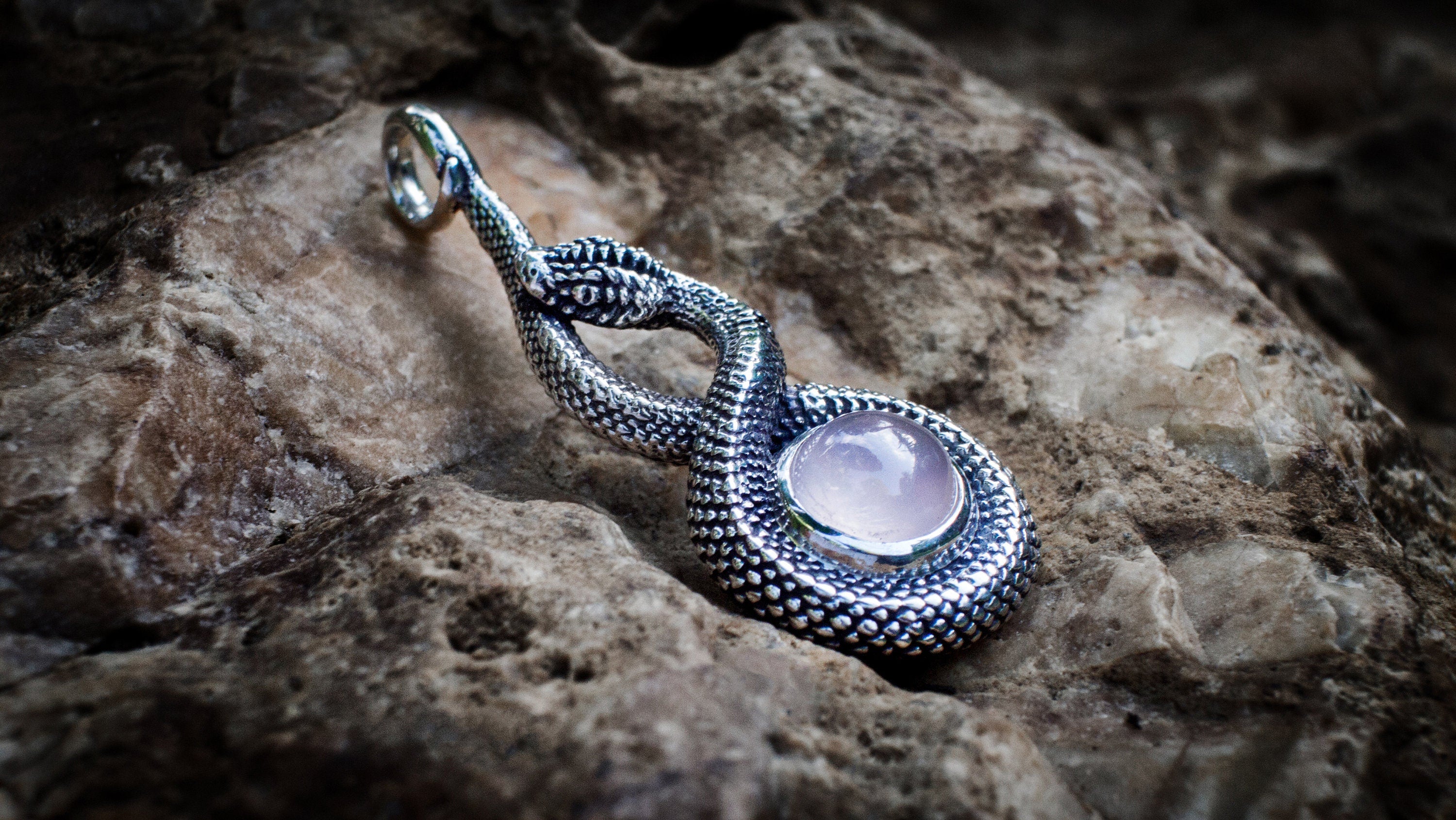 Silver Snake Pendant | Serpent Necklace | Silver Snake Jewelry | Animal Jewelry