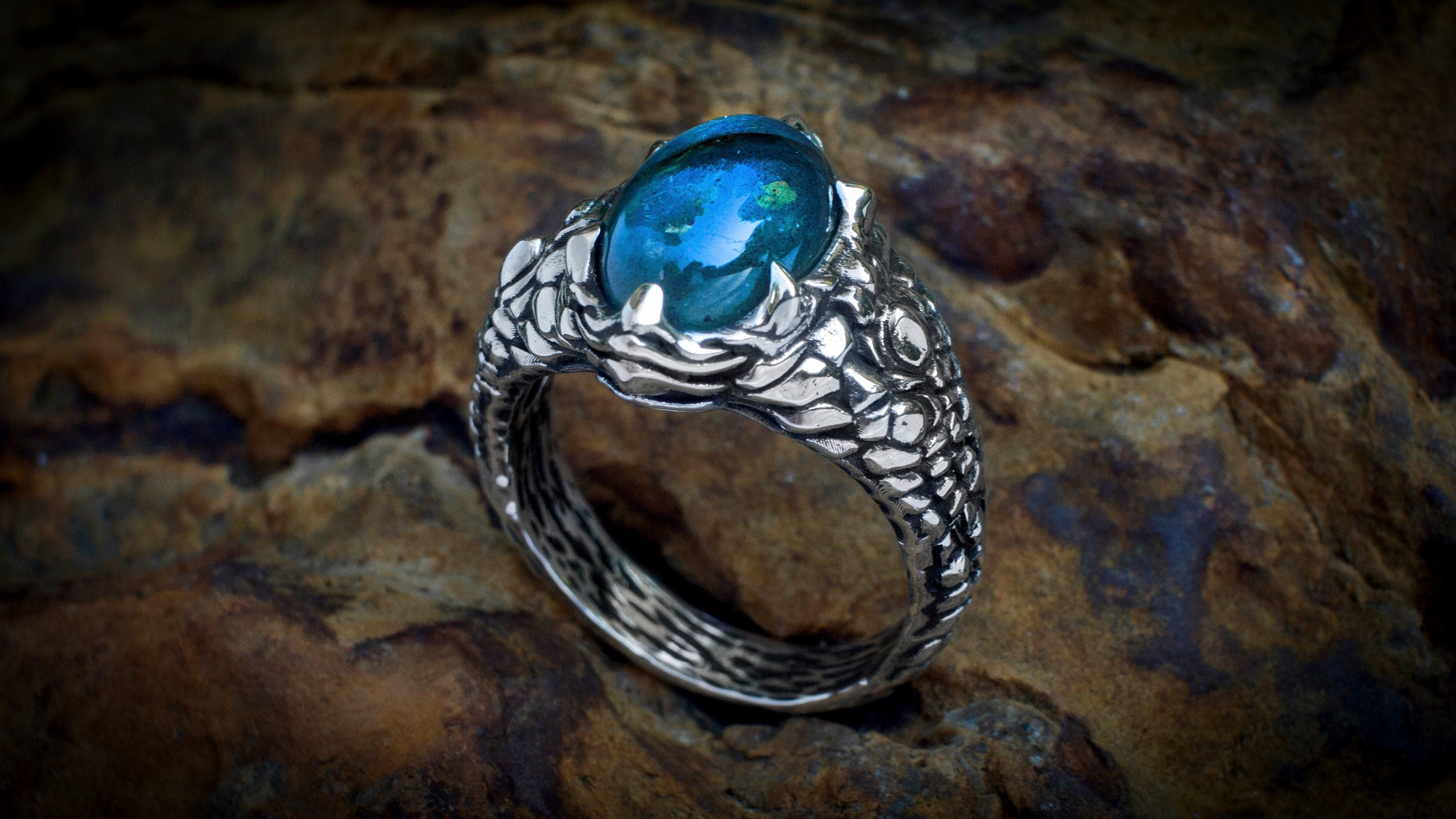 Dragon ring 'Dragon Claw' | Dragon Claw ring | Dragon Jewelry | Scales ring | Cool Mens Rings