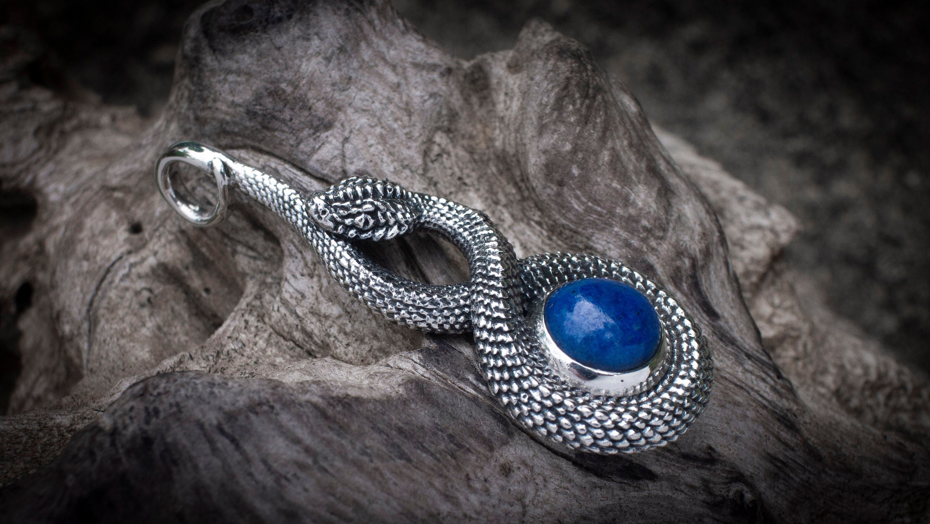 Silver Snake Pendant | Serpent Necklace | Silver Snake Jewelry | Animal Jewelry