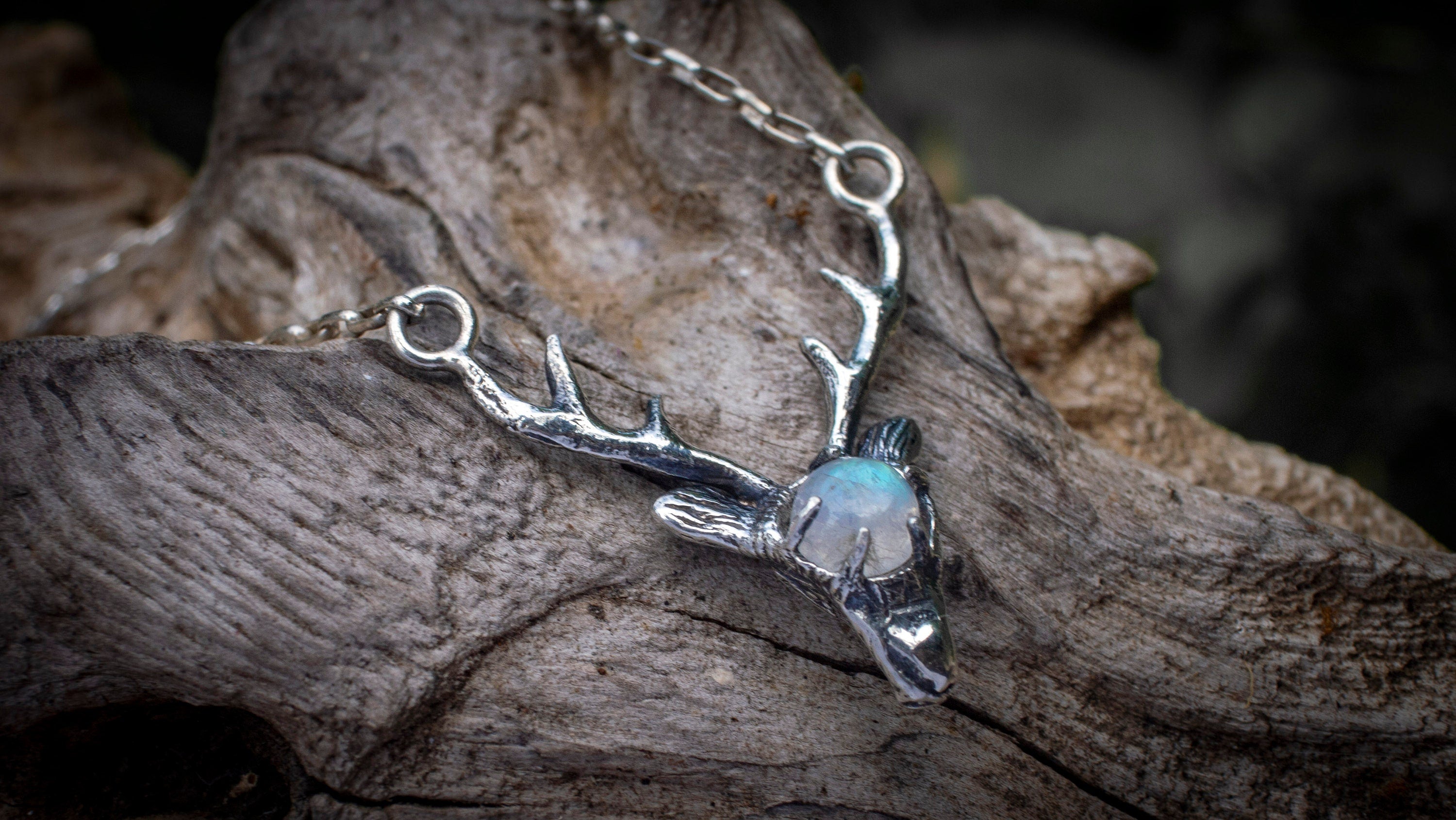 Deer Pendant | Silver Deer Pendant with gemstone | Deer Jewelry | Animal Pendant | Animal Jewelry | Nature Inspired