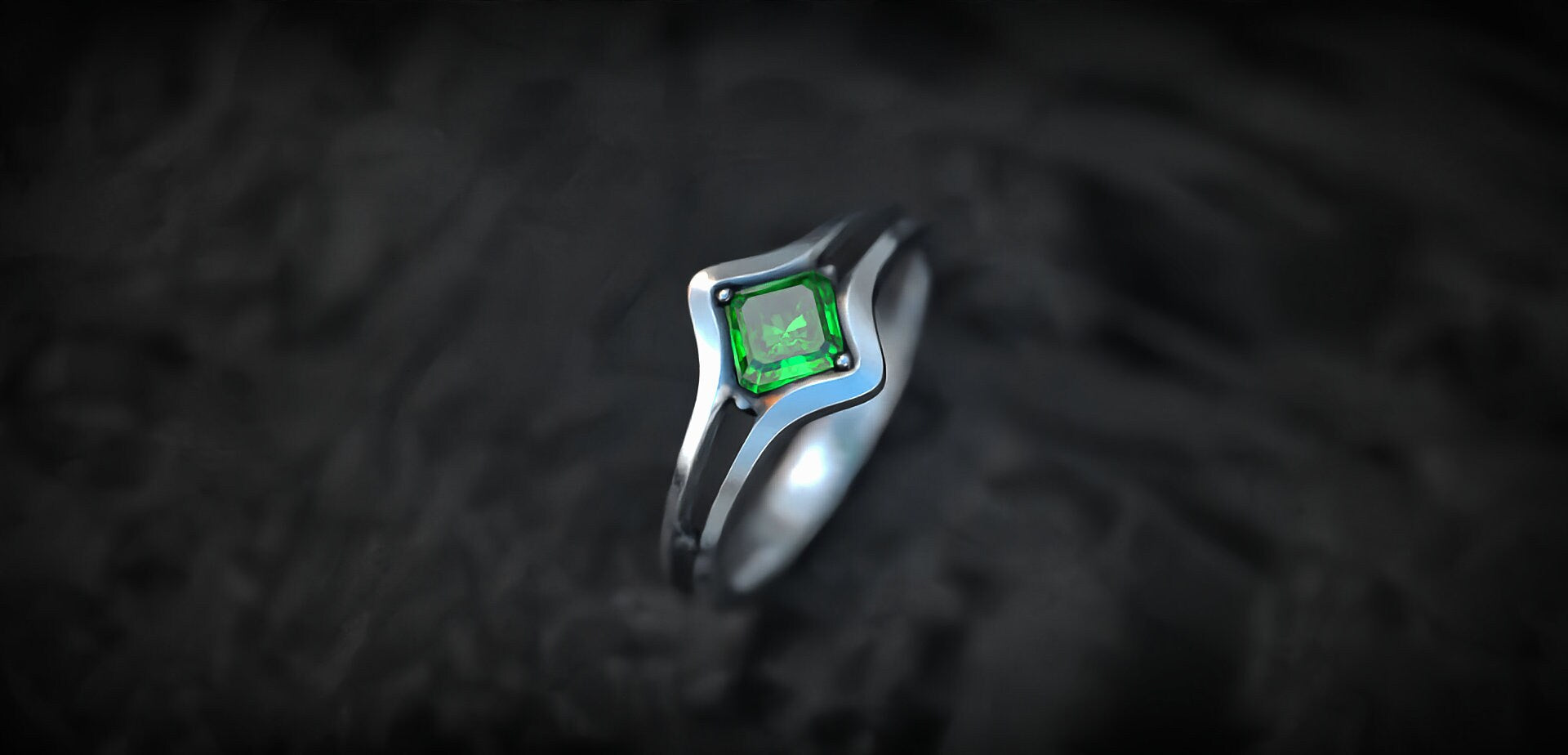 Garnet Engagement Ring | January Birthstone Ring | Delicate Ring | Alternative Engagement Ring | Solitaire Engagement Ring