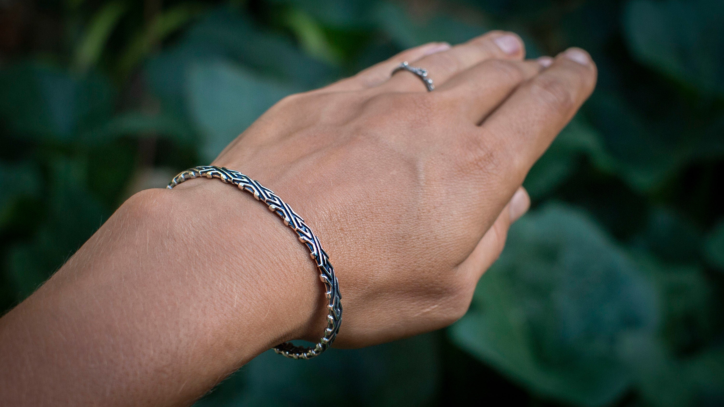 Silver Bangle Bracelet | Silver Cuff Bracelet | Mens Cuff Bracelet