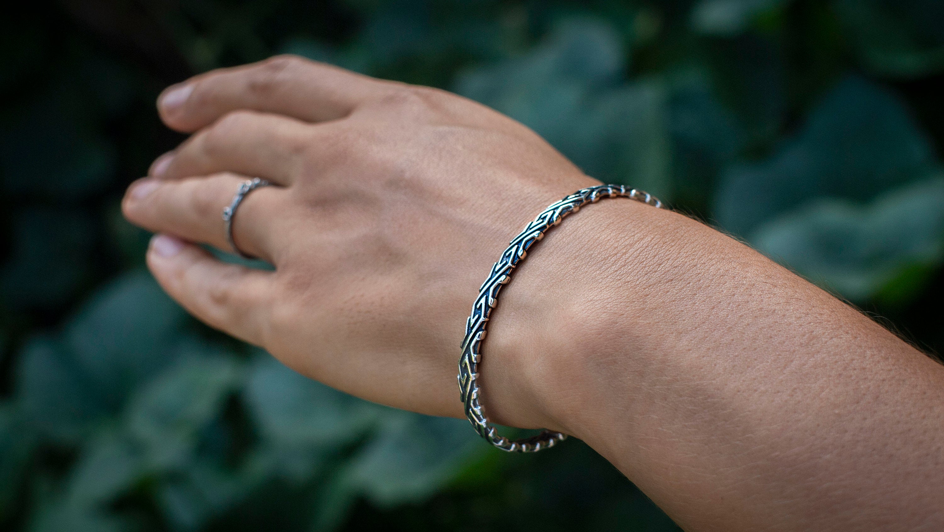 Silver Bangle Bracelet | Silver Cuff Bracelet | Mens Cuff Bracelet