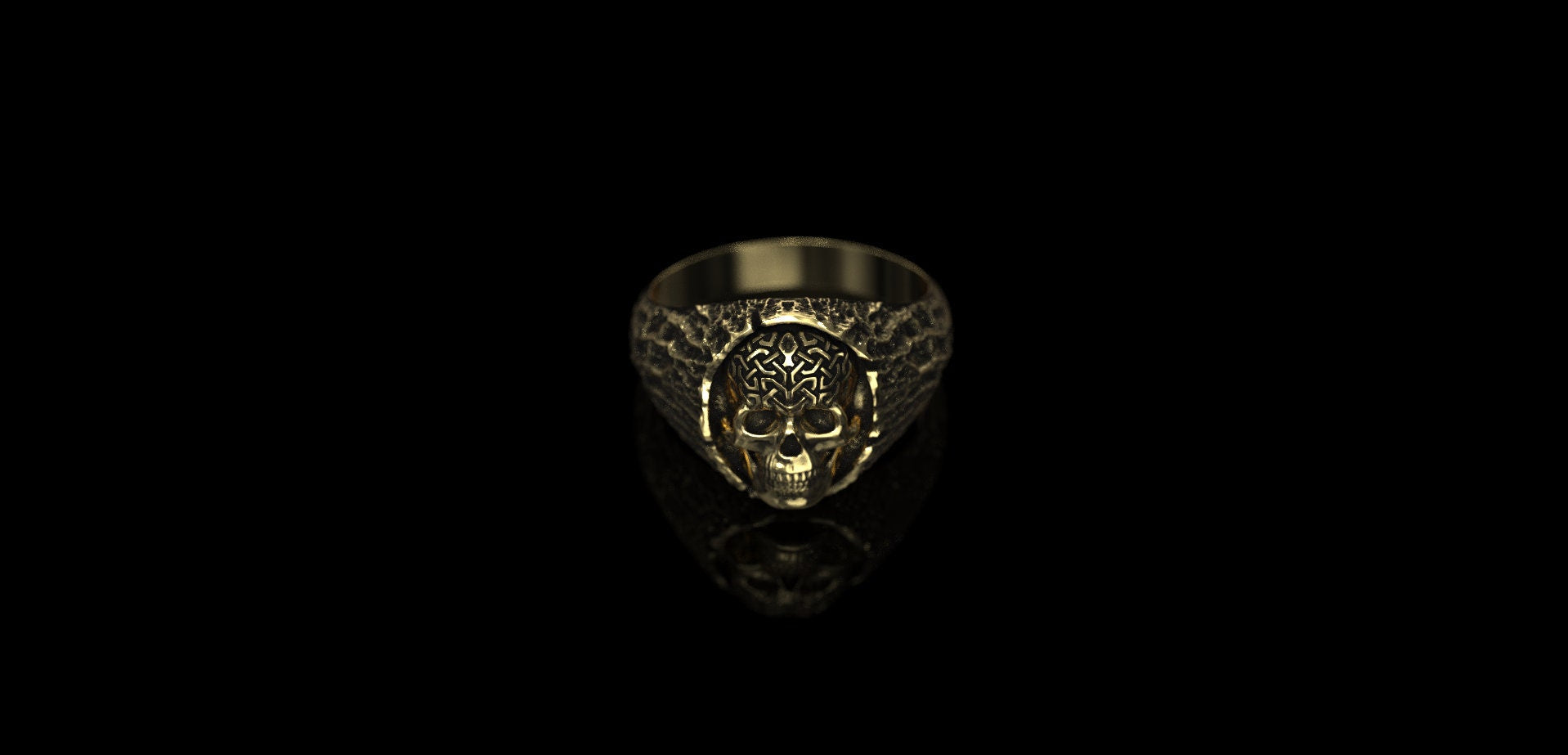 Gold Skull Ring