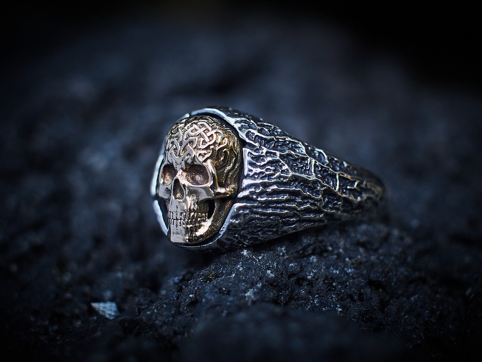 Gold Skull Ring