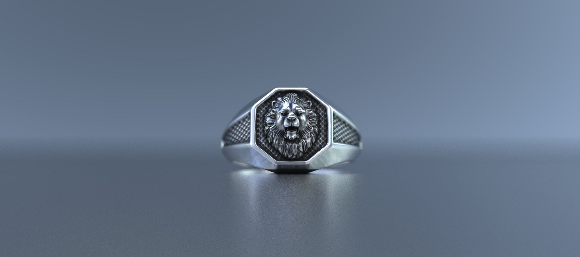 Mens Silver Lion Ring | Lion Head Signet Ring | Lion Ring Men | Zodiac Lion Ring | Silver Animal ring | African Jewelry Men