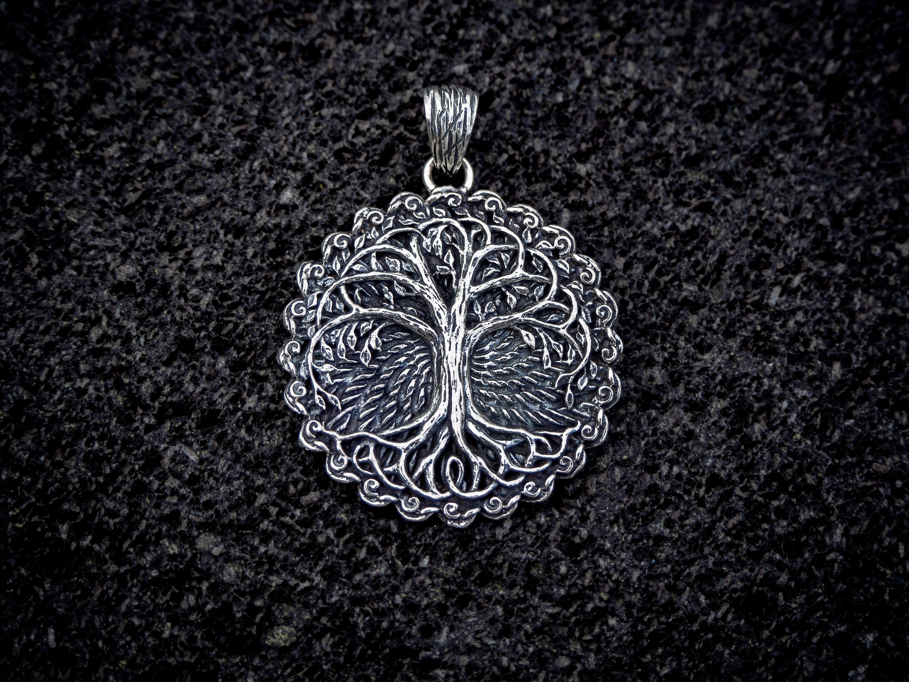 Silver Tree of Life pendant Yggdrasil