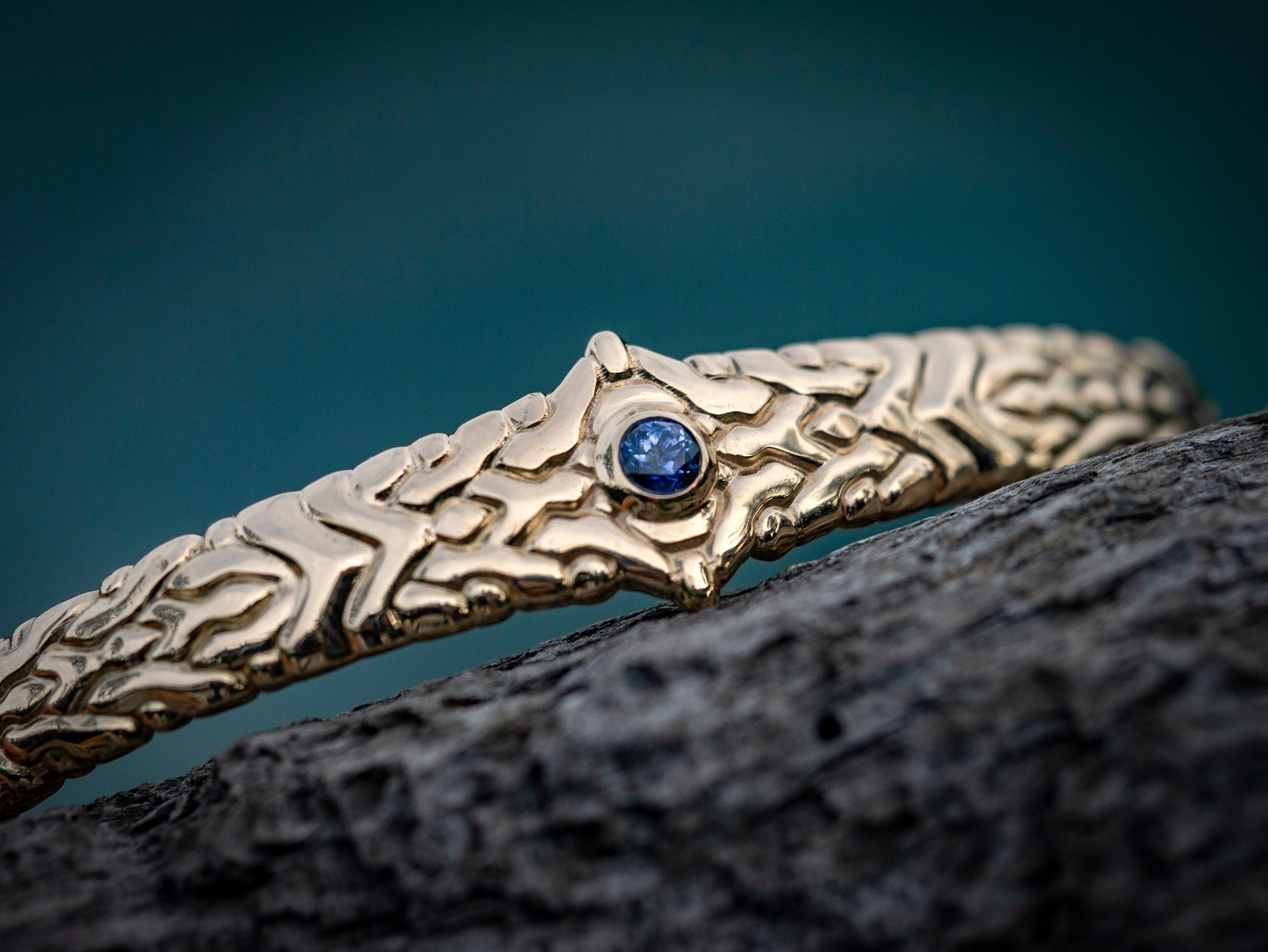 14K Solid Gold Geometric Bracelet