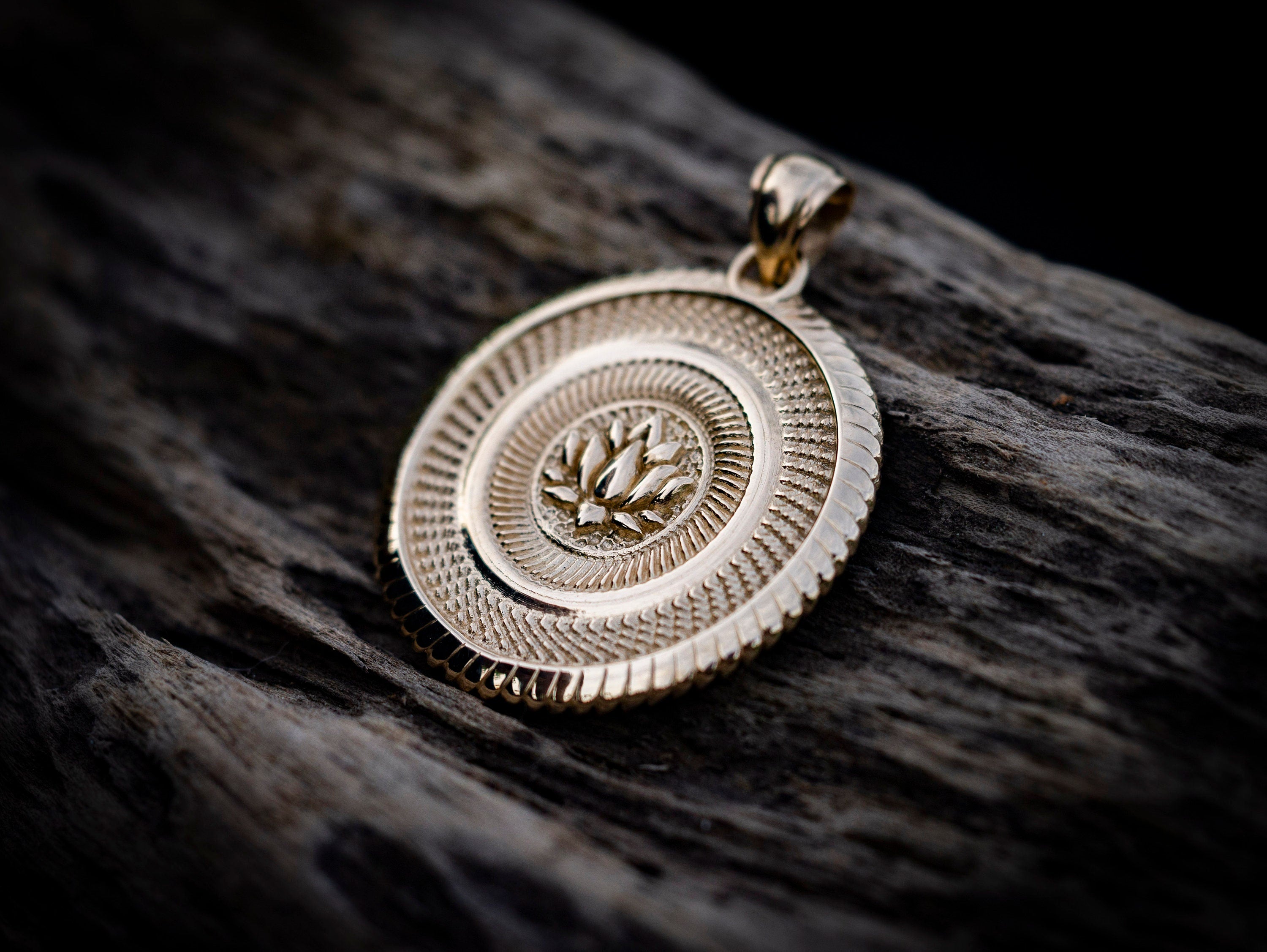 14K Gold Buddha Pendant