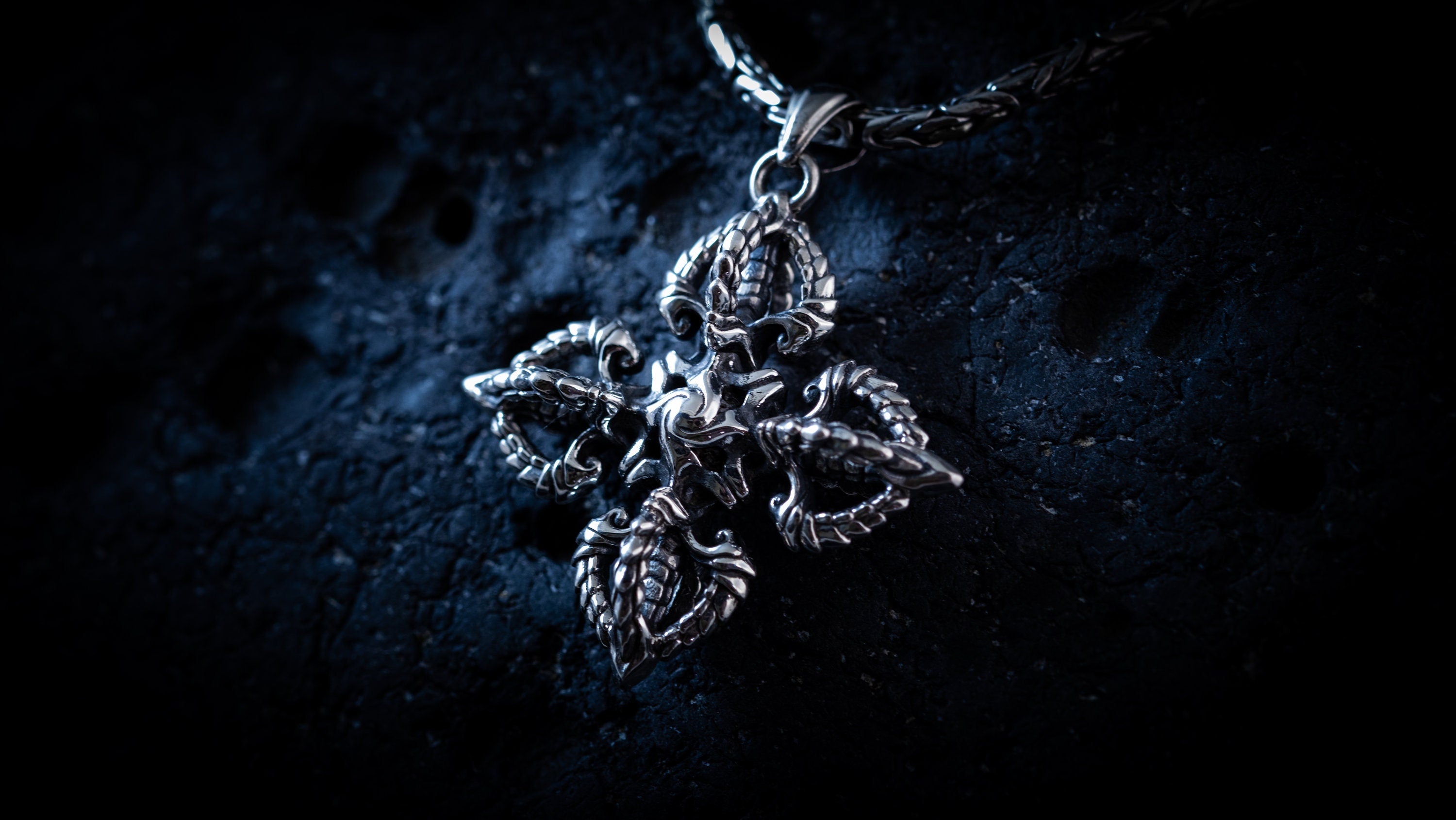 Silver Buddhist Vajra Pendant