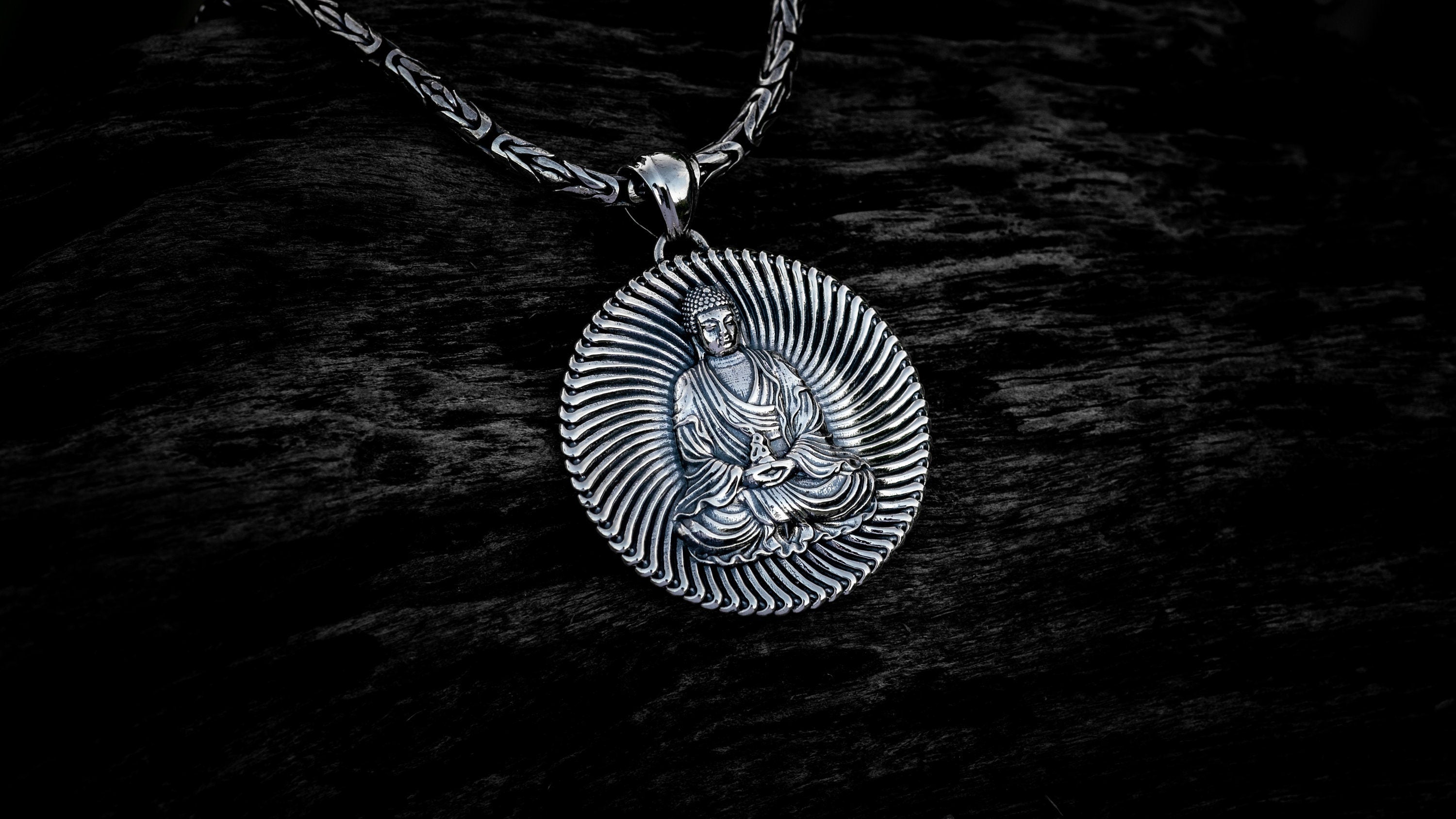 Silver Buddha Pendant