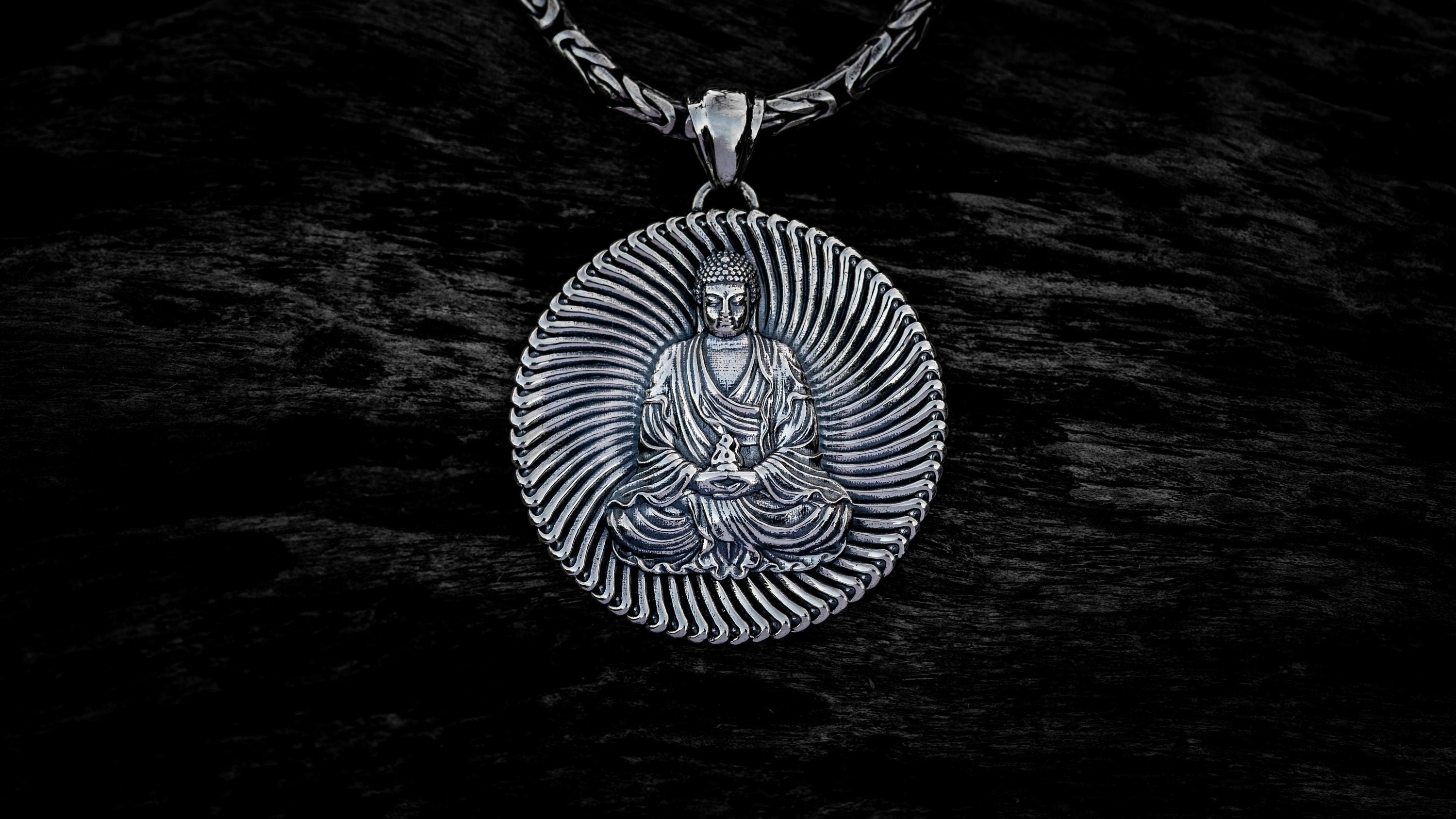 Silver Buddha Pendant