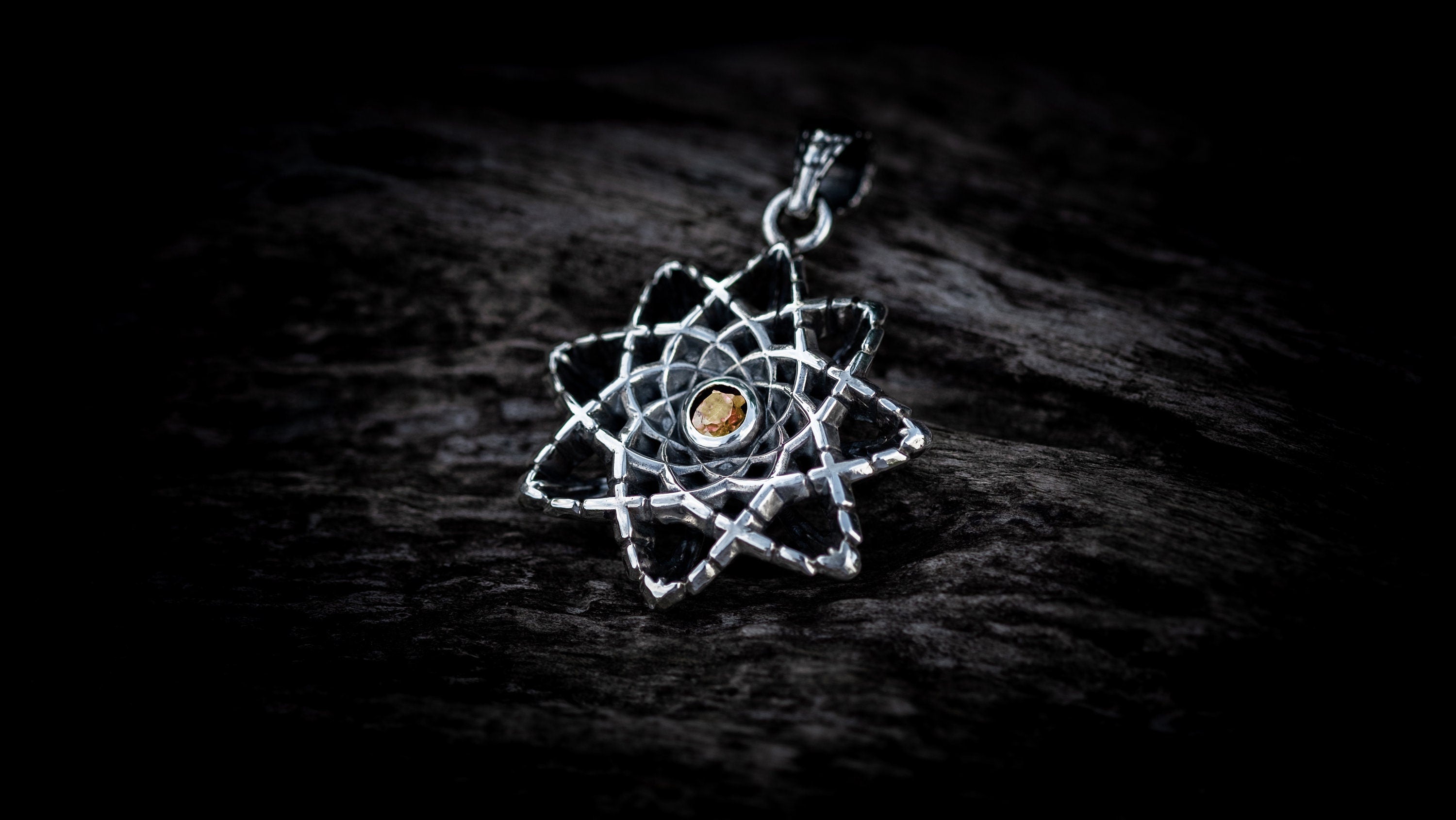 Sacred Geometry Mandala Pendant | Geometric Mandala Necklace 'Nucleus' | Cyberpunk Pendant | Futuristic Jewelry | Cyberpunk Clothing