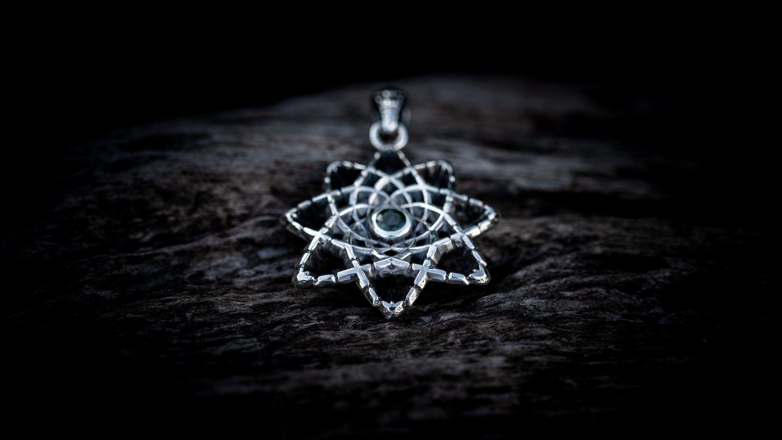 Sacred Geometry Mandala Pendant | Geometric Mandala Necklace 'Nucleus' | Cyberpunk Pendant | Futuristic Jewelry | Cyberpunk Clothing