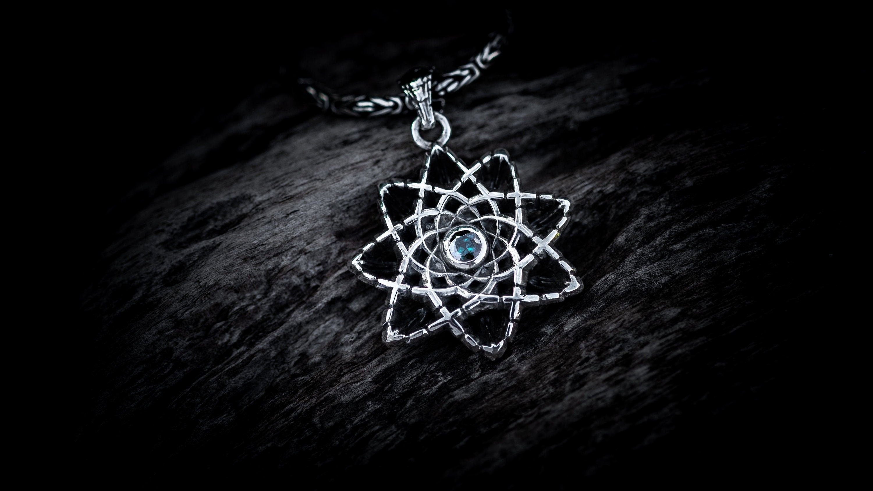 Sacred Geometry Mandala Pendant | Geometric Mandala Necklace 'Nucleus' | Cyberpunk Pendant | Futuristic Jewelry | Cyberpunk Clothing