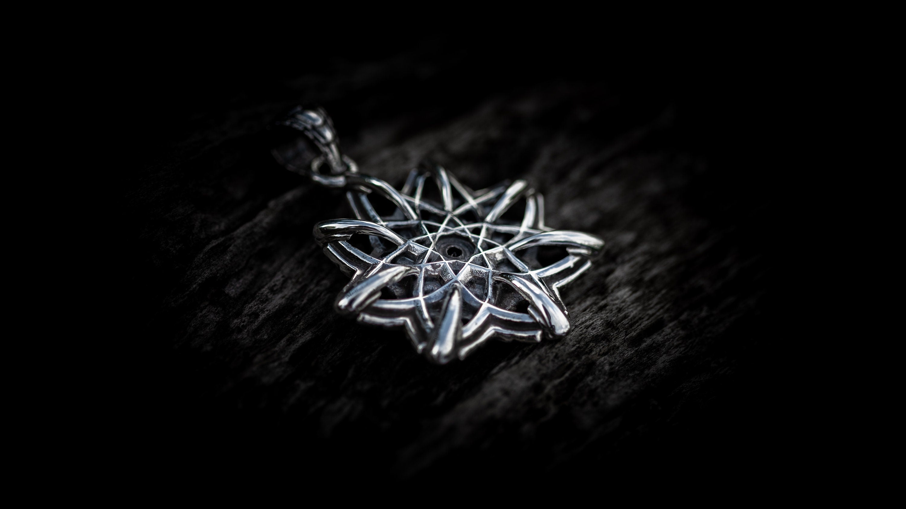 Sacred Geometry Mandala Pendant | Geometric Mandala Necklace 'Nucleus' | Cyberpunk Pendant | Futuristic Jewelry | Cyberpunk Clothing