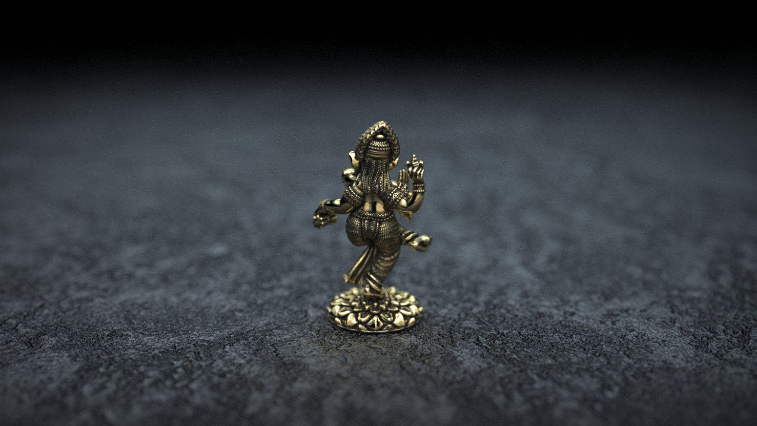 Gold Ganesha Statue | Lord Ganesha Statue | Solid Gold Hindu Idol | Gold Goddess Statue