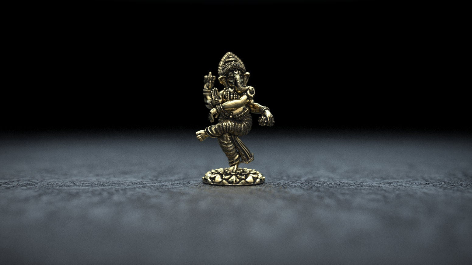 Gold Ganesha Statue | Lord Ganesha Statue | Solid Gold Hindu Idol | Gold Goddess Statue