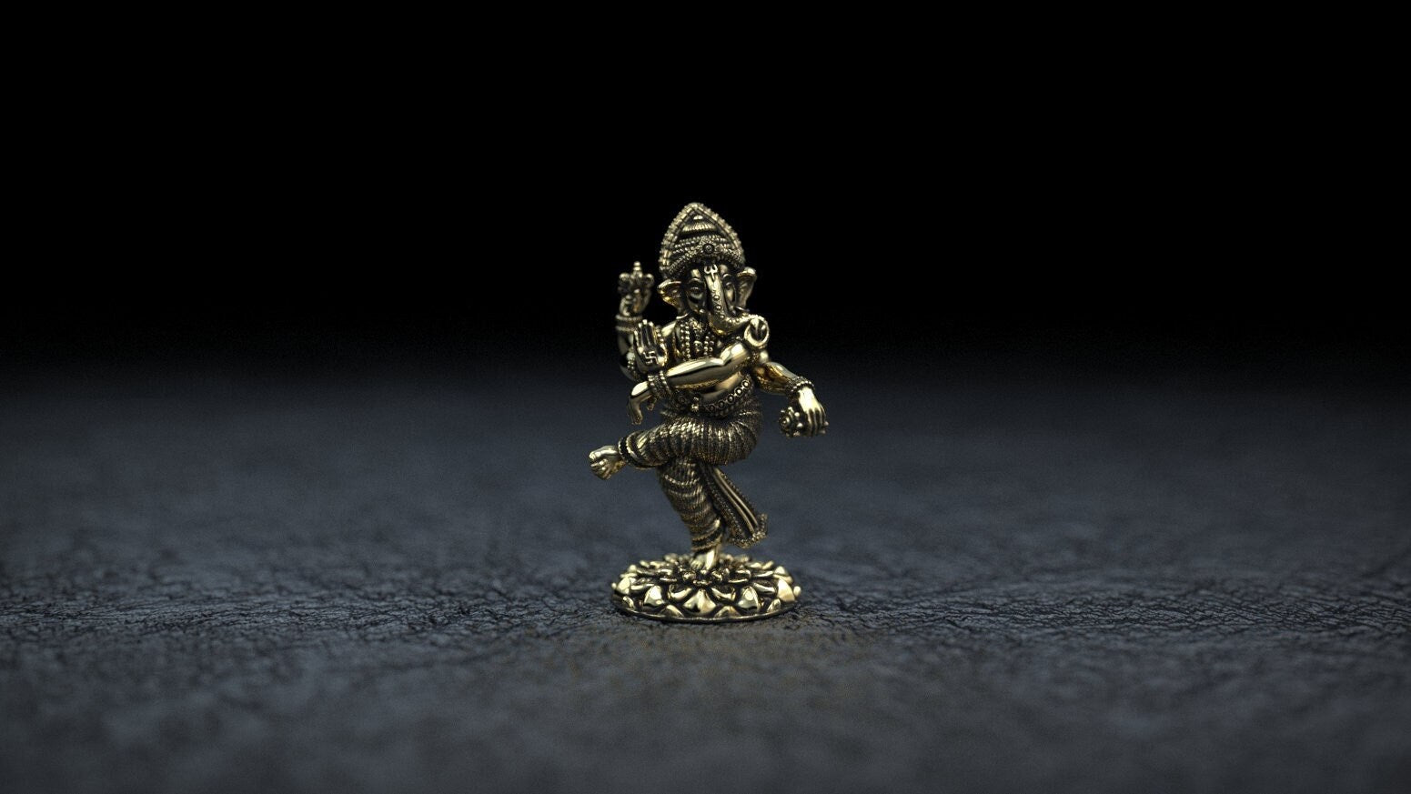 Gold Ganesha Statue | Lord Ganesha Statue | Solid Gold Hindu Idol | Gold Goddess Statue