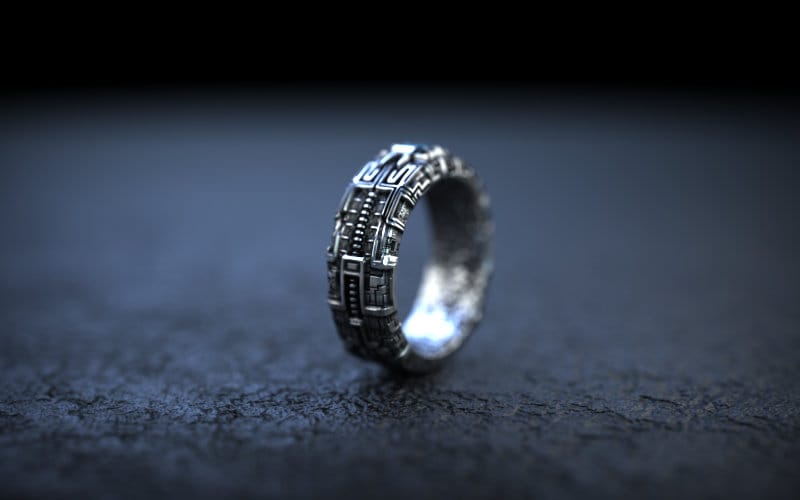 Futuristic Ring | Sci-Fi Ring 'Arrakis', Cyberpunk Clothing, Post Apocalyptic Ring, Cyberpunk Jewelry, Post Apocalyptic Jewelry, Space Ring,