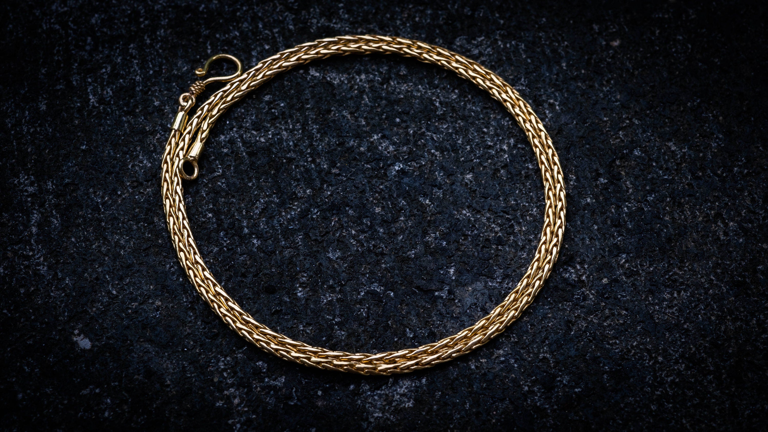 14K Solid Gold Chain 'Padian' | 2mm Gold Chain | Padian Gold Chain