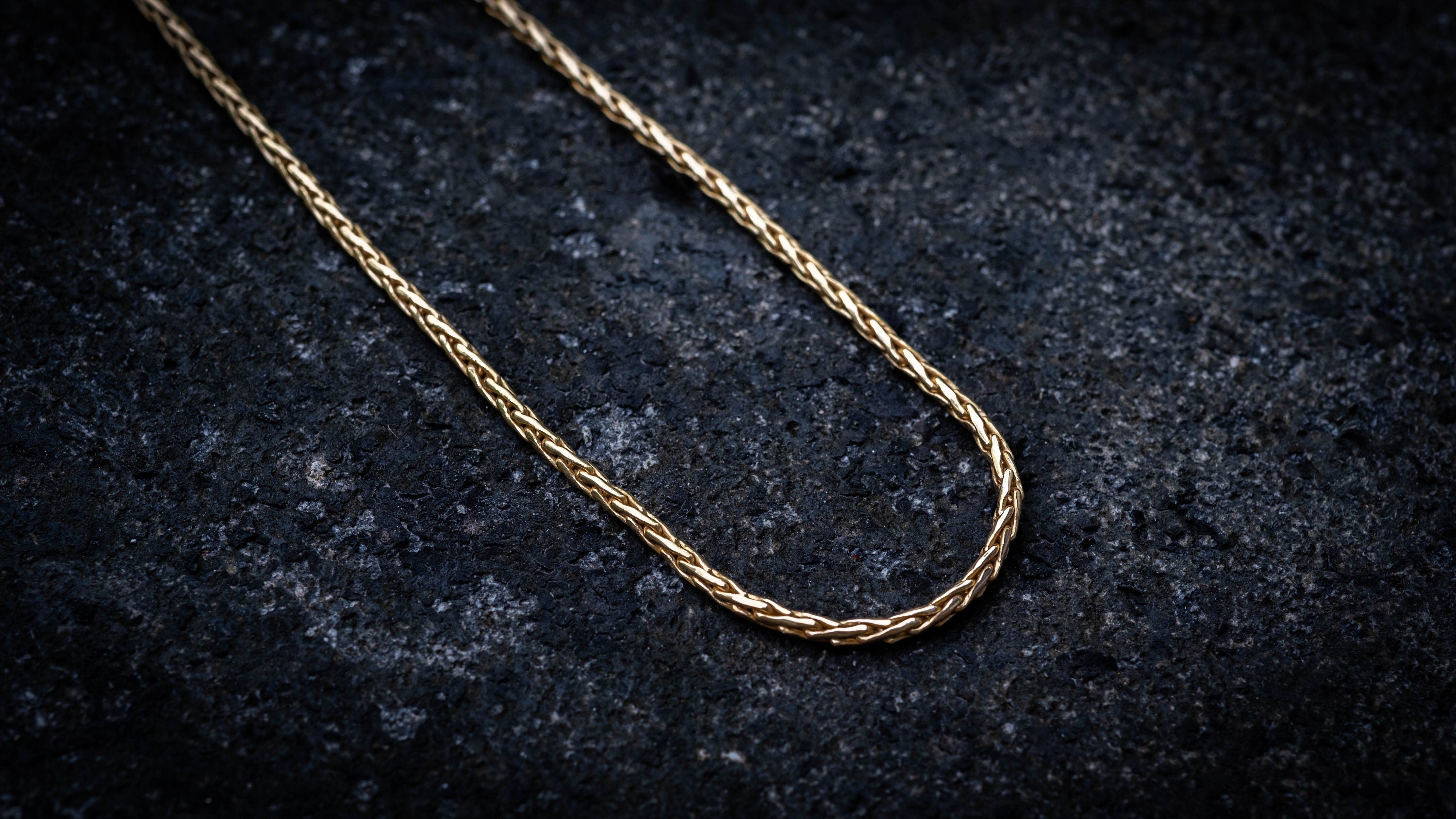 14K Solid Gold Chain 'Padian' | 2mm Gold Chain | Padian Gold Chain