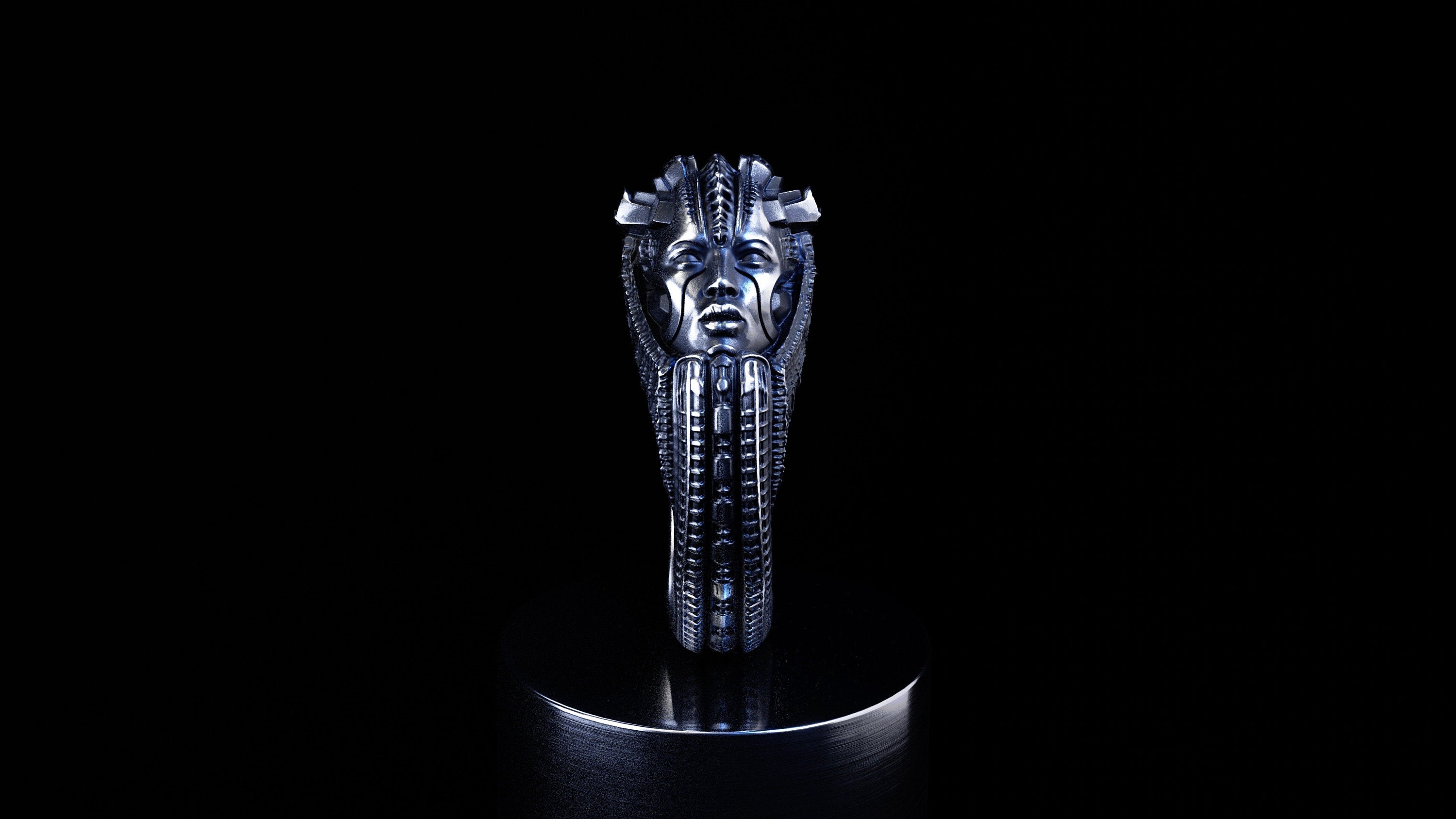 Silver Alien Ring 'Symbiote'