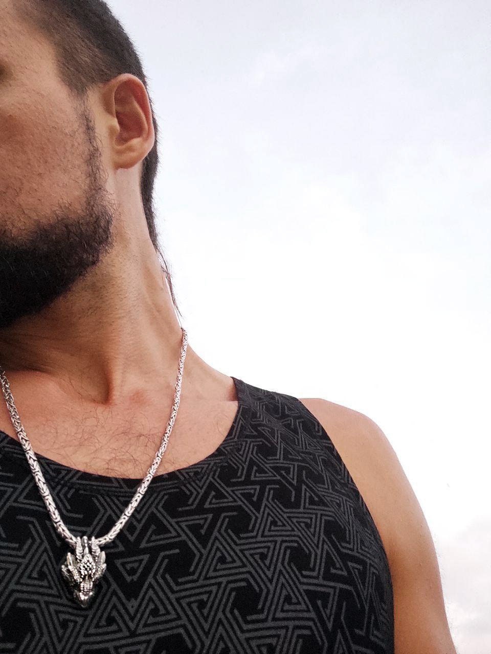 Silver Dragon Necklace