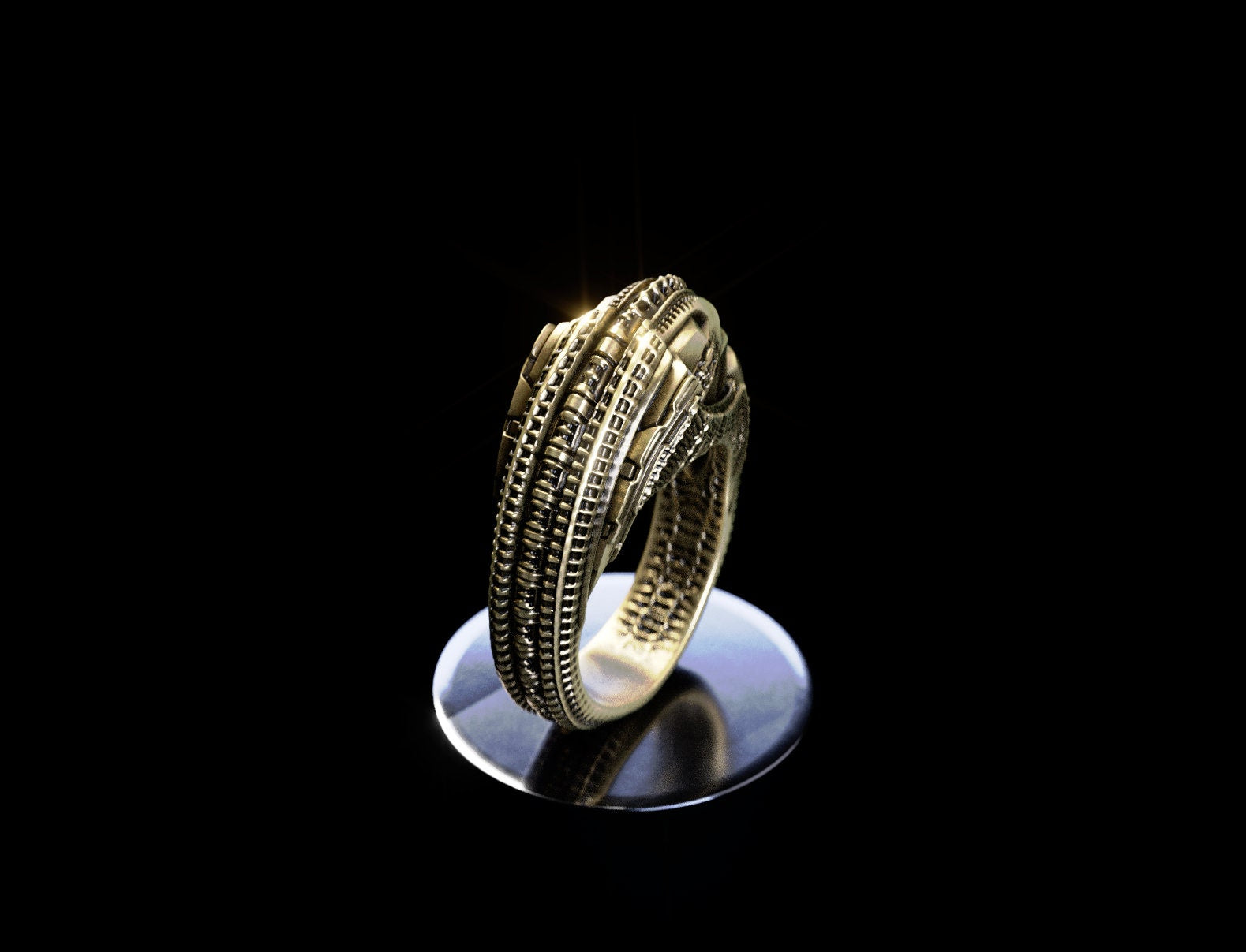 Gold Alien Ring 'Symbiote'