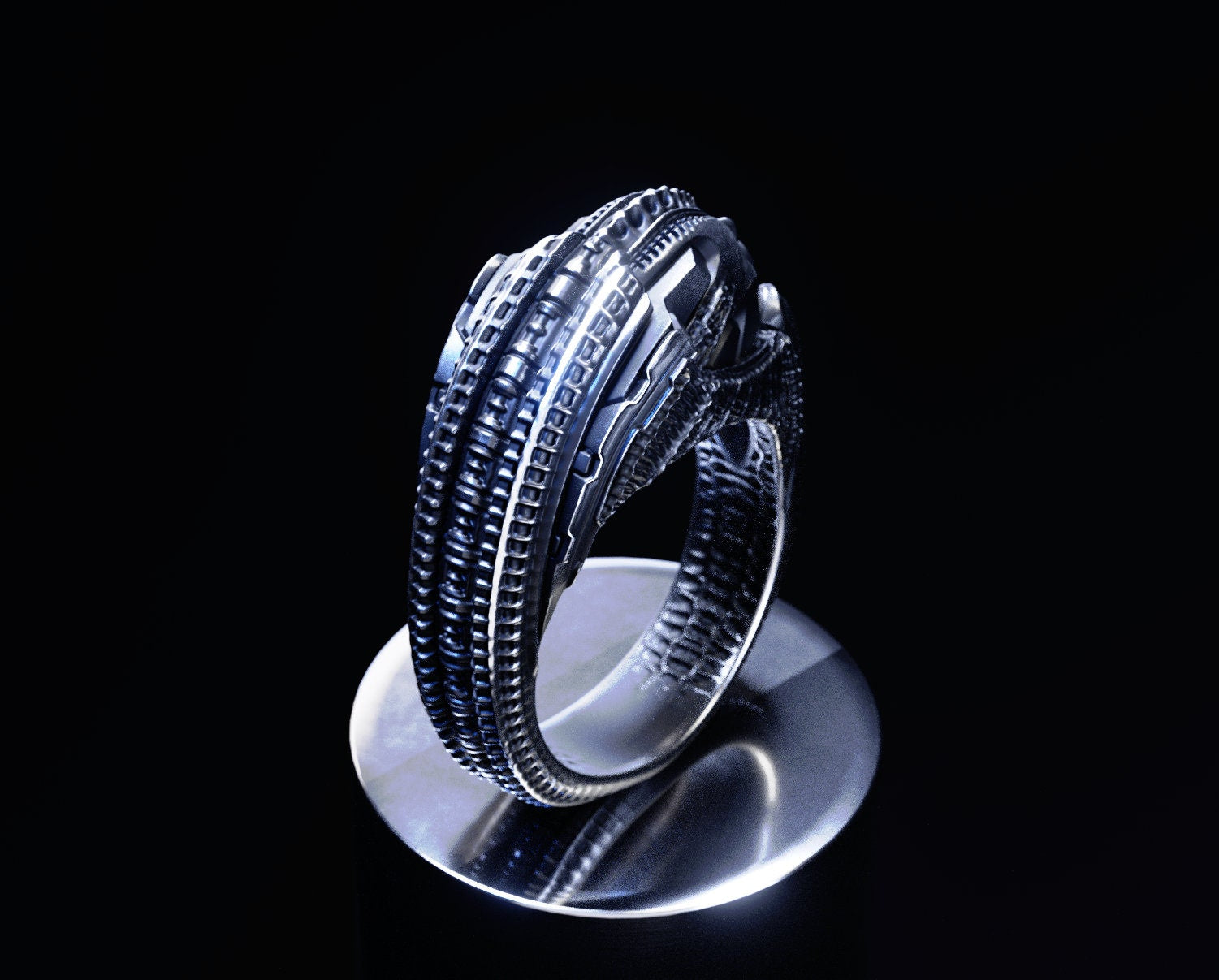 Alien Ring | Sci-Fi Space Ring | Xenomorph Ring | Alien Ring | Cyberpunk Jewelry | Futuristic ring | Hr Giger | Biomechanical Jewelry