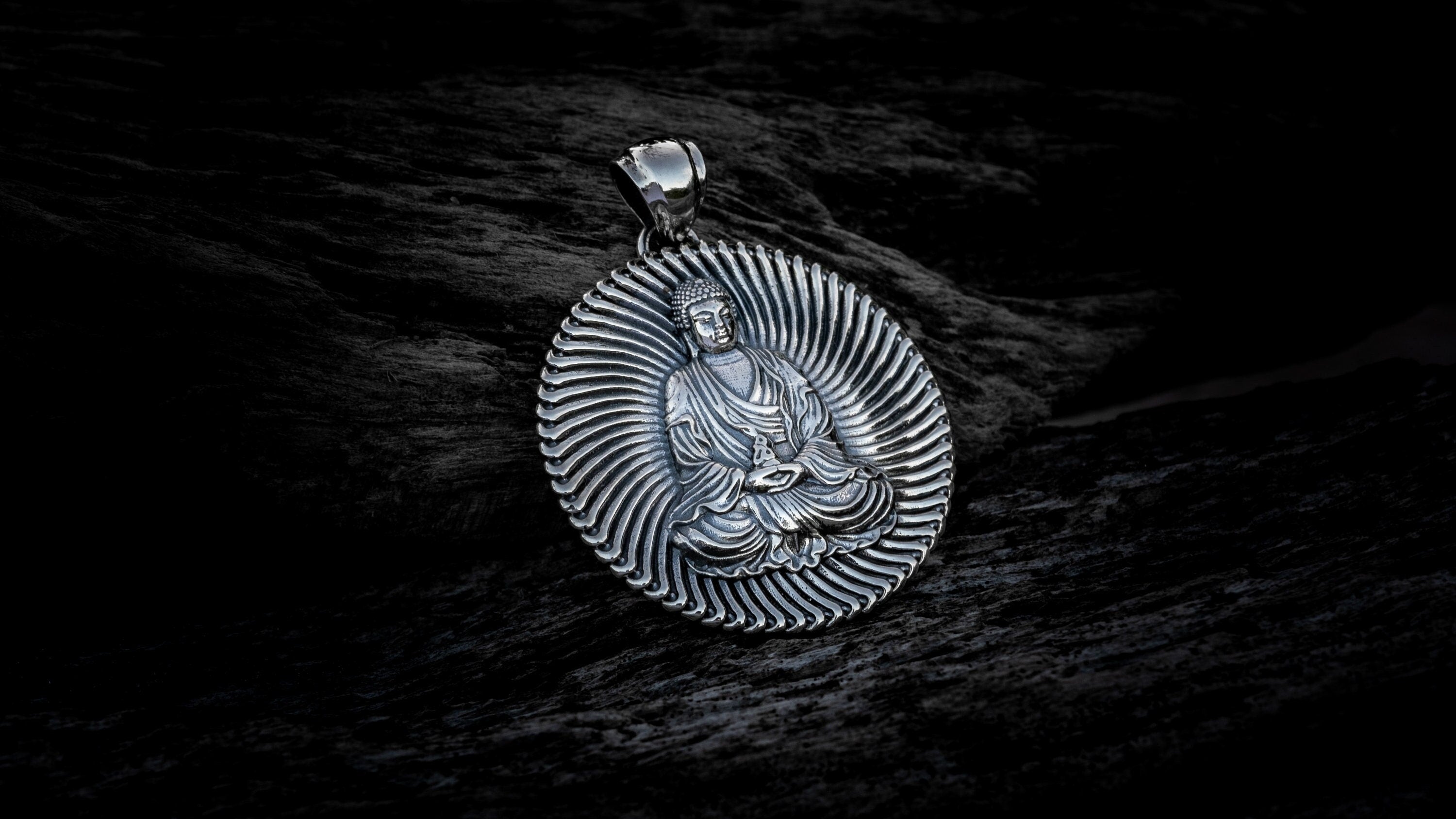 Silver Buddha Pendant
