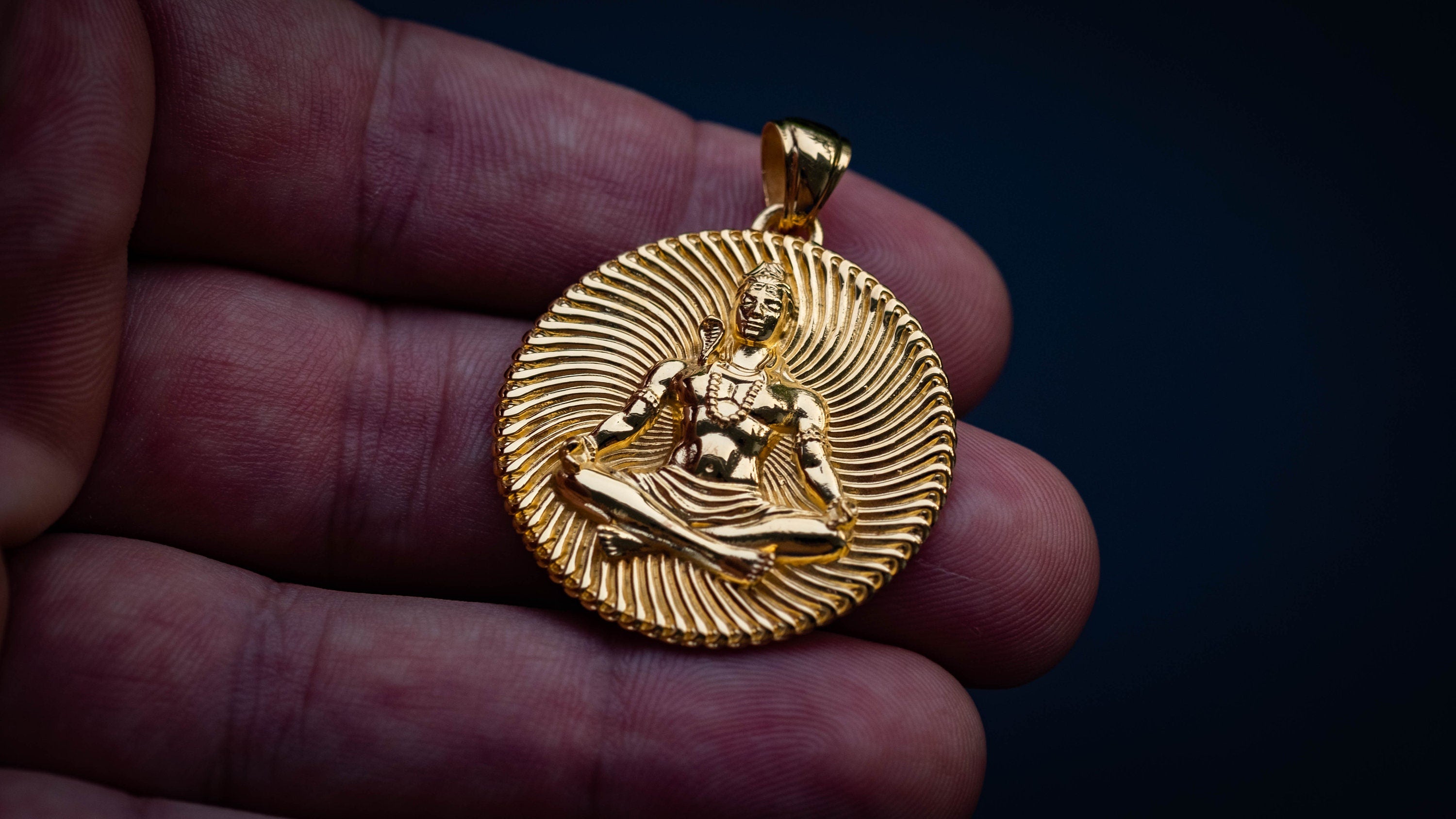 Gold Shiva Pendant