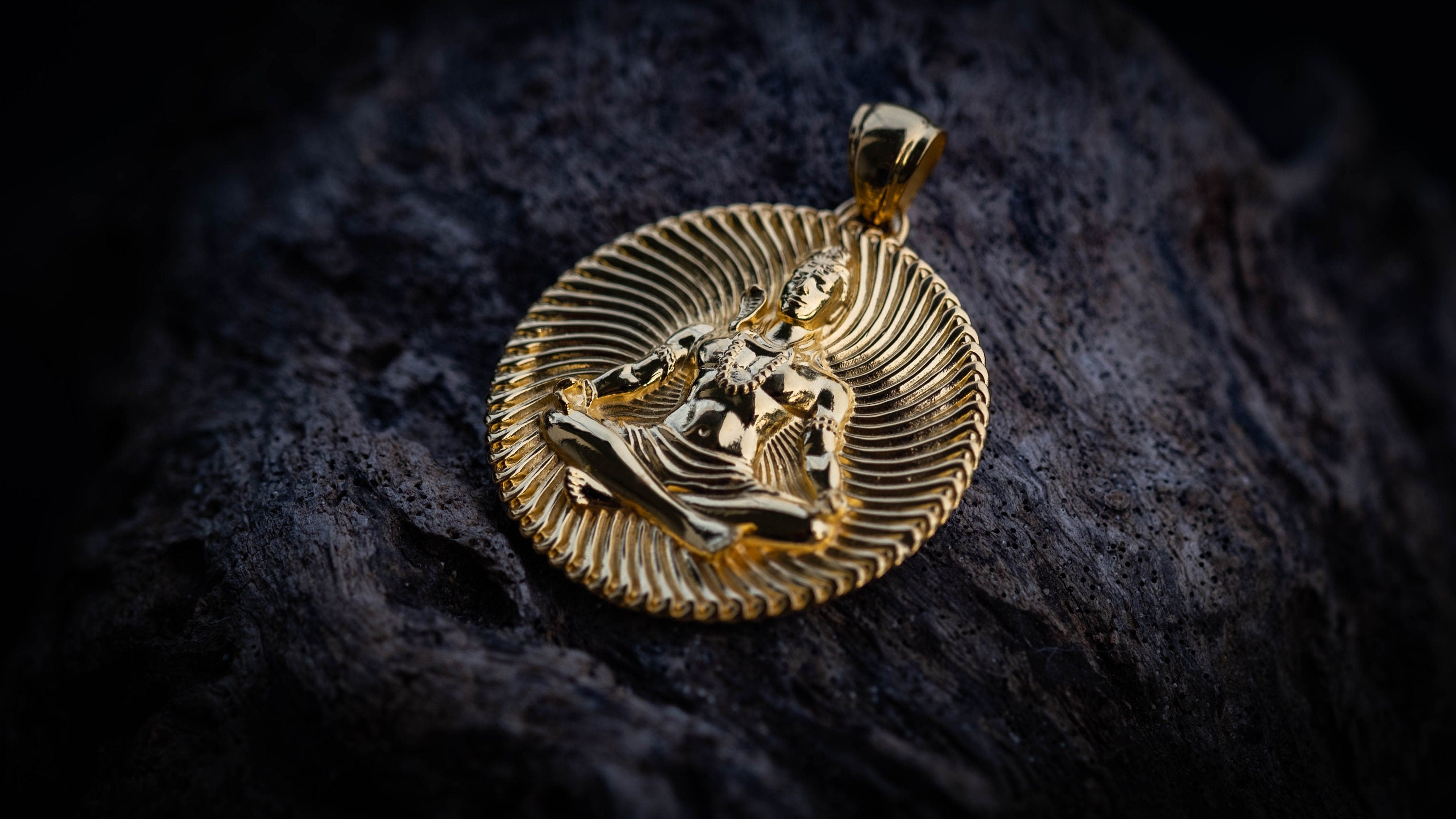 Gold Shiva Pendant