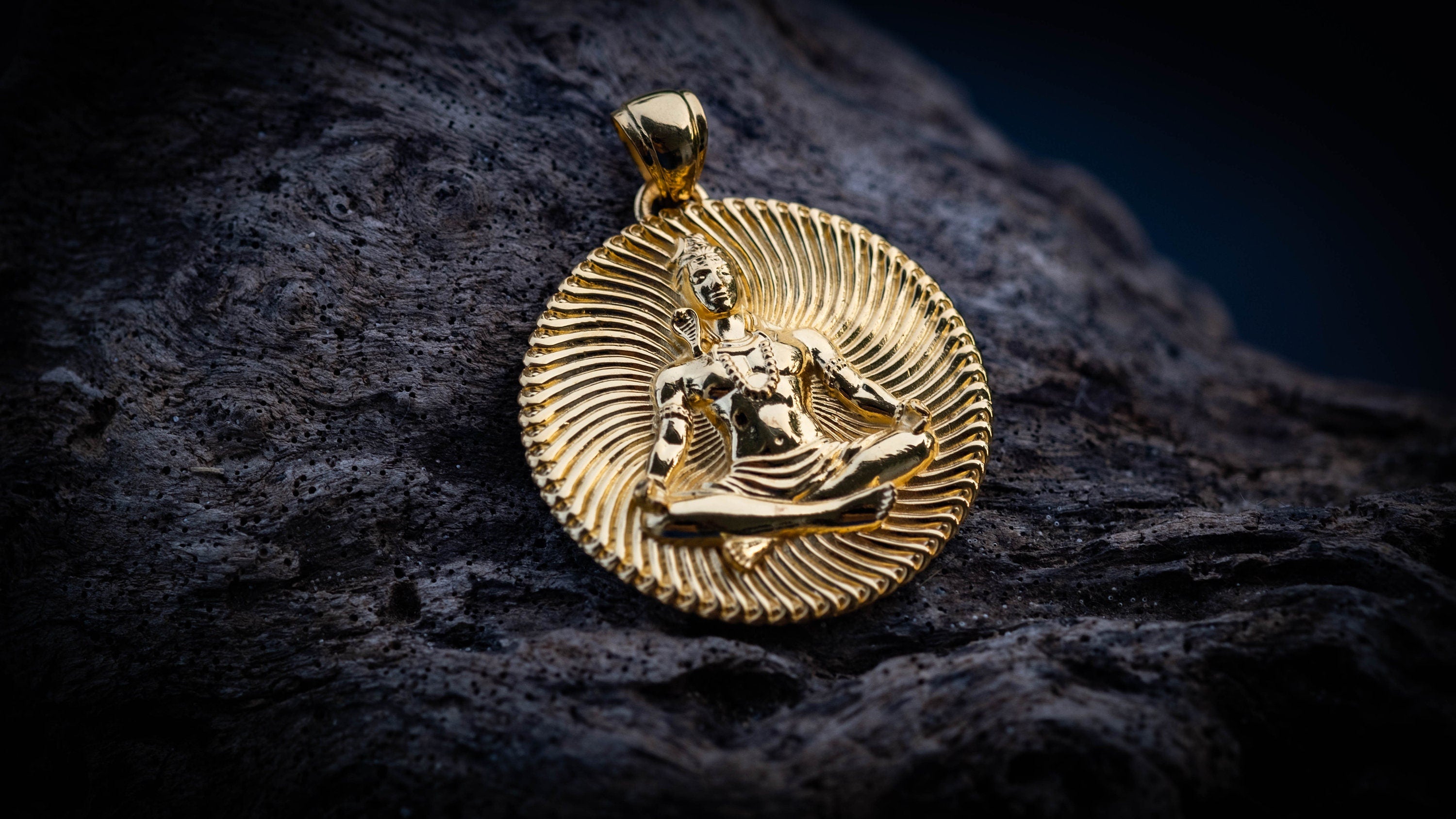 Gold Shiva Pendant