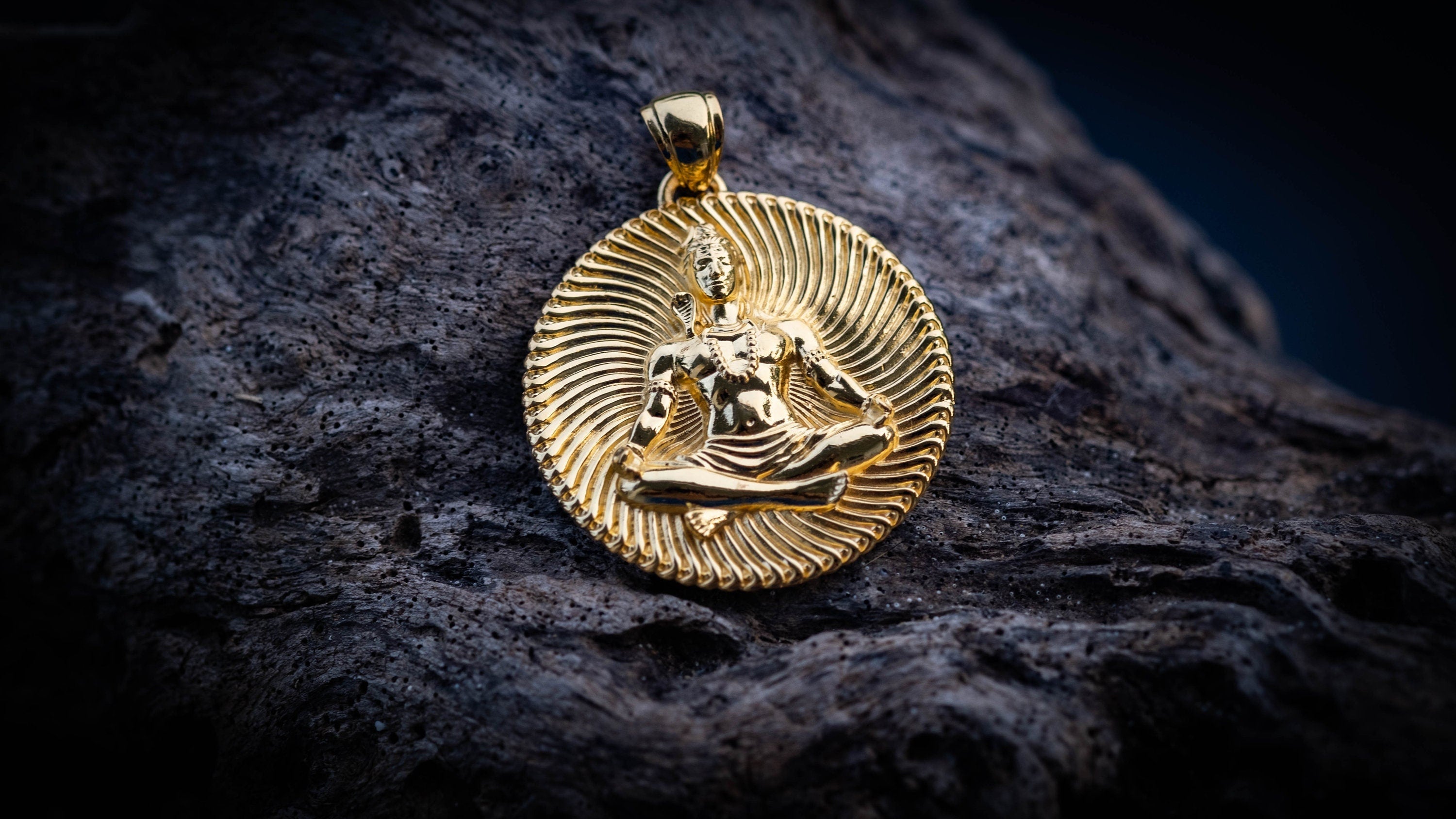 Gold Shiva Pendant