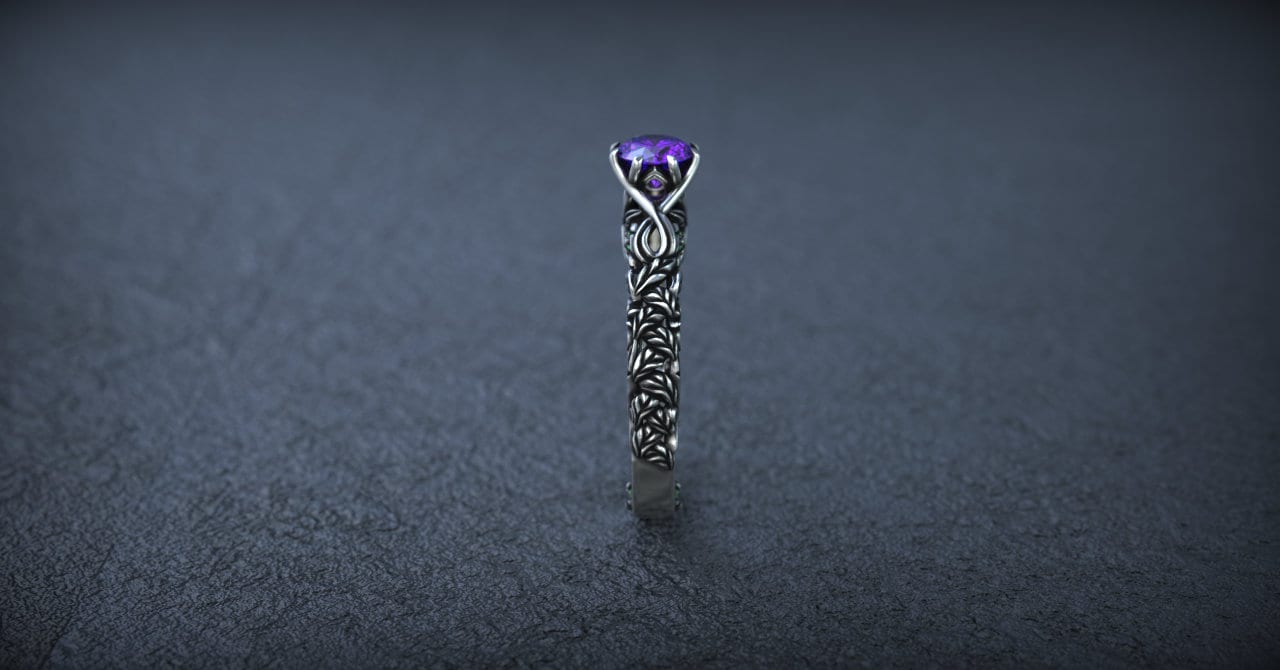 Victorian Engagement Ring | Silver Filigree Ring | Flower Engagement Ring | Art Deco Ring | Victorian Jewelry | Vintage Ring