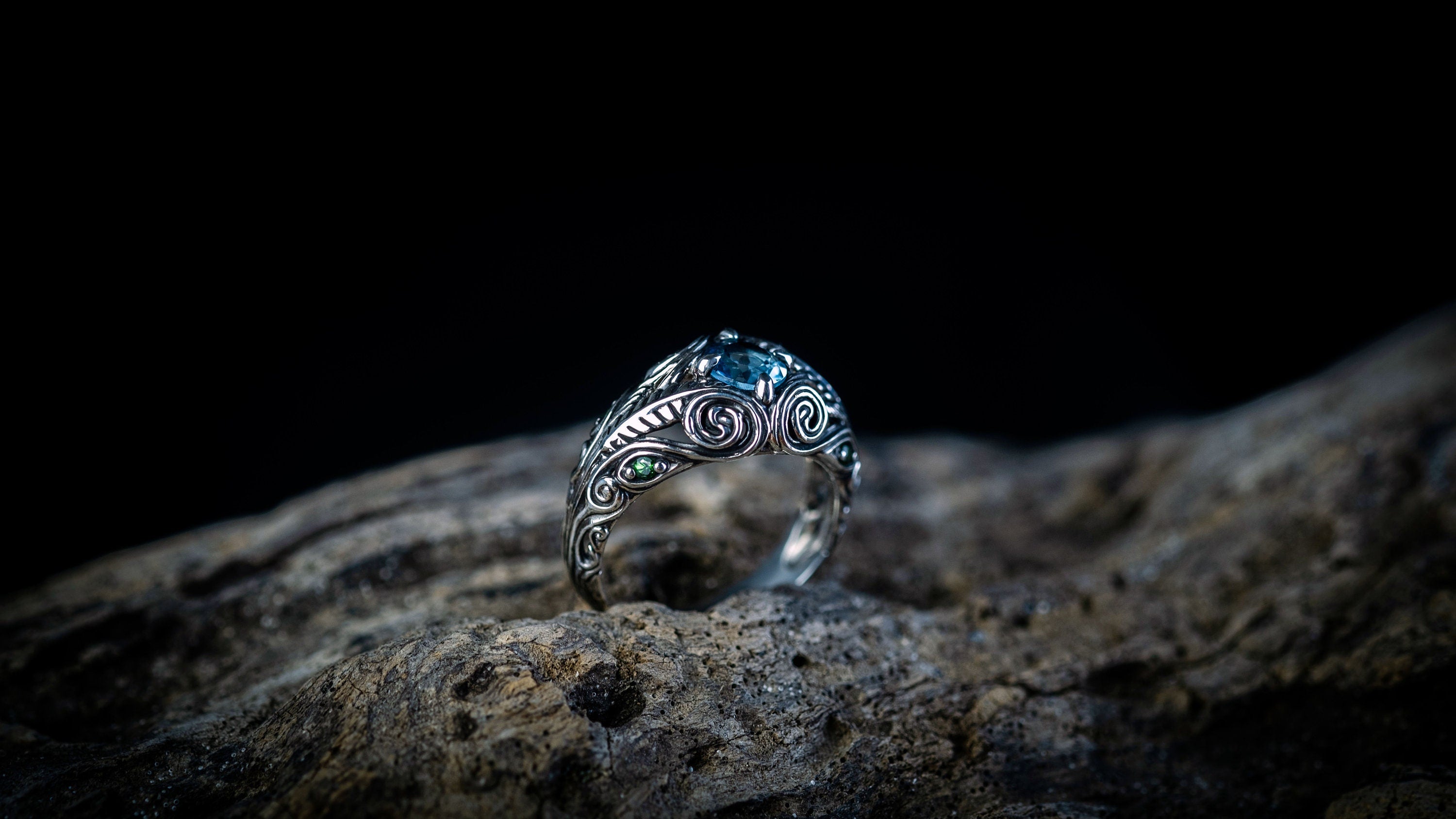Elven Engagement Ring | Fairy Ring | Nature Inspired Ring | Victorian Jewelry | Fantasy Jewelry | Gift for Her
