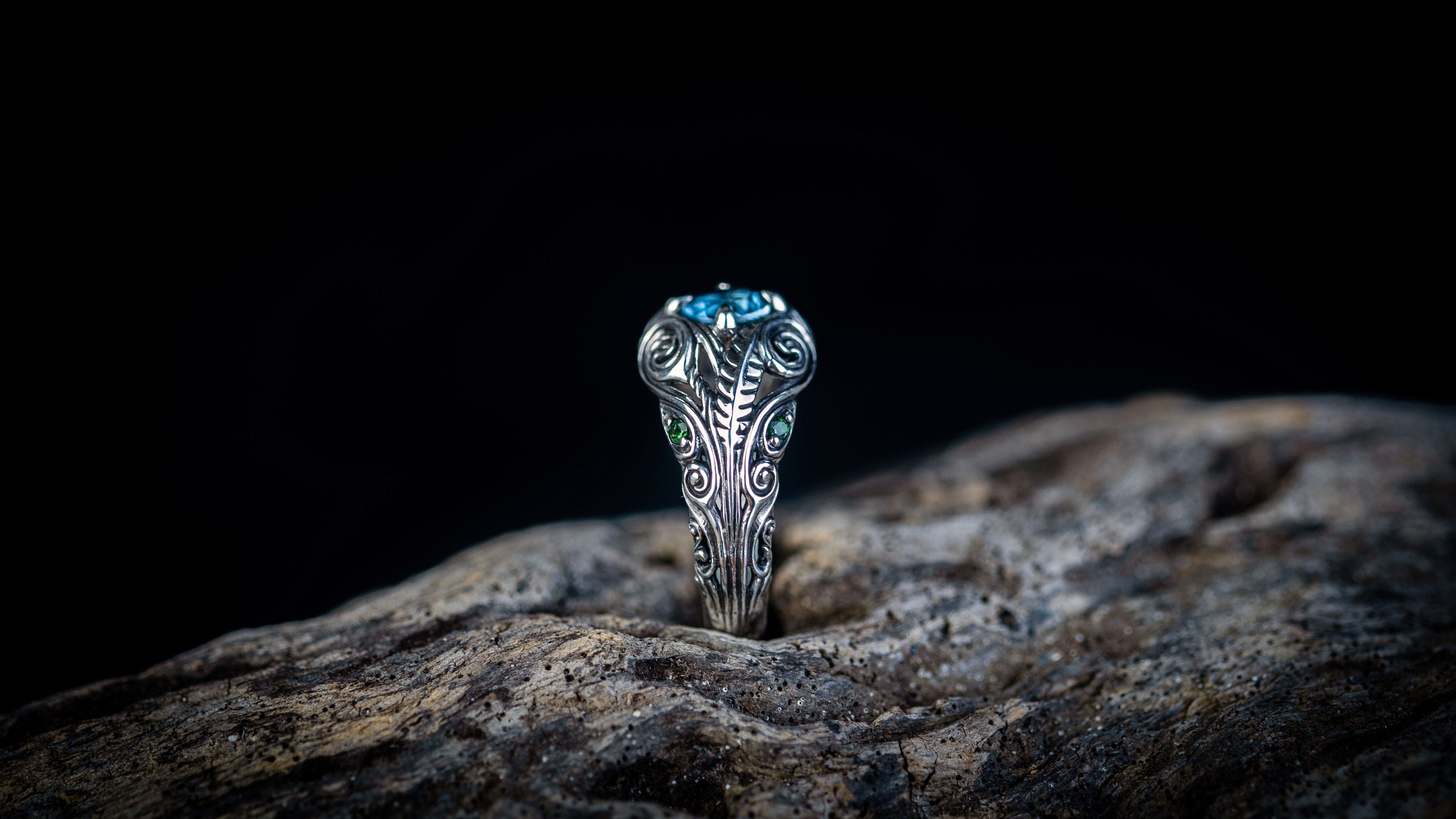 Elven Engagement Ring | Fairy Ring | Nature Inspired Ring | Victorian Jewelry | Fantasy Jewelry | Gift for Her