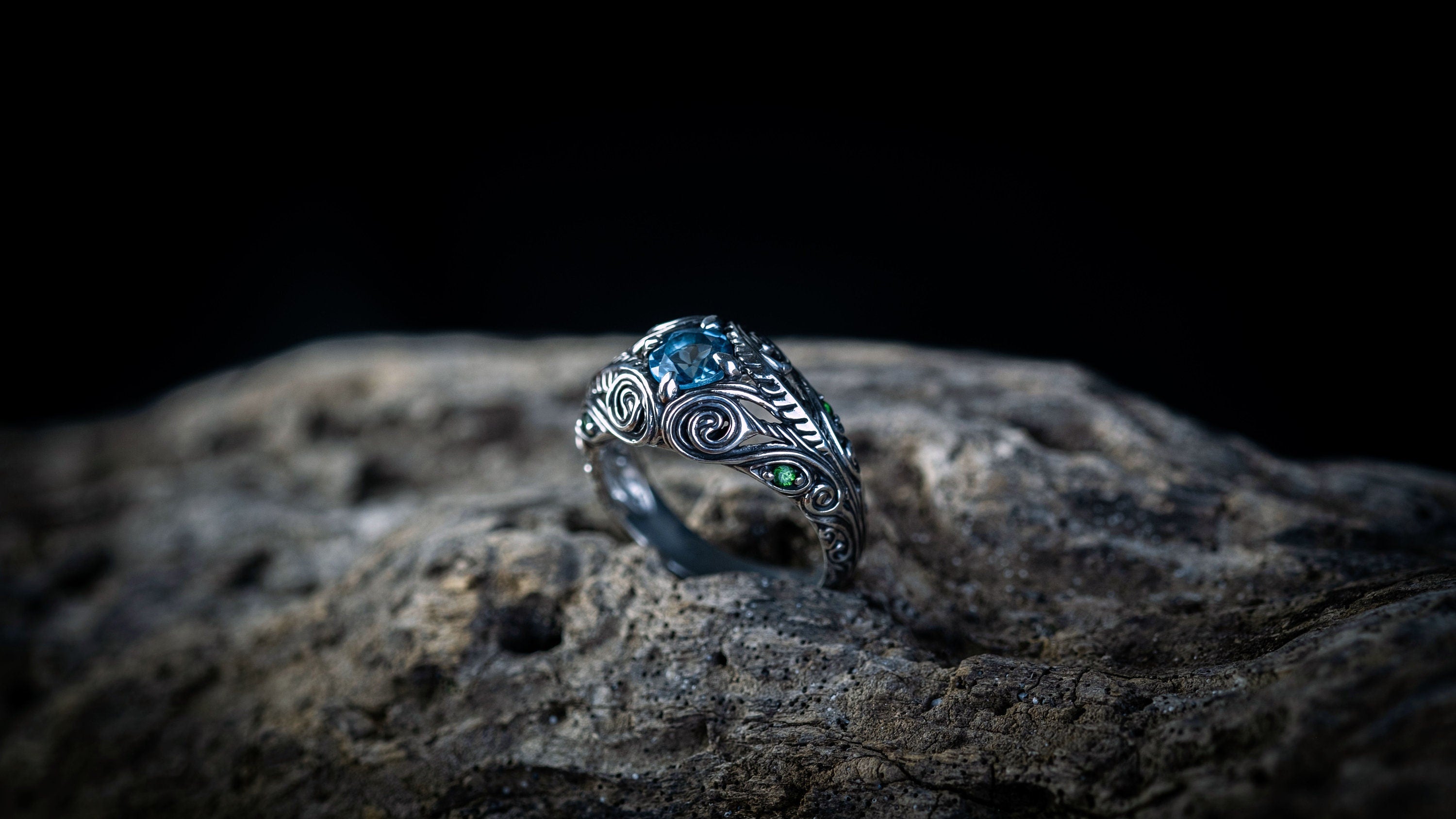 Elven Engagement Ring | Fairy Ring | Nature Inspired Ring | Victorian Jewelry | Fantasy Jewelry | Gift for Her