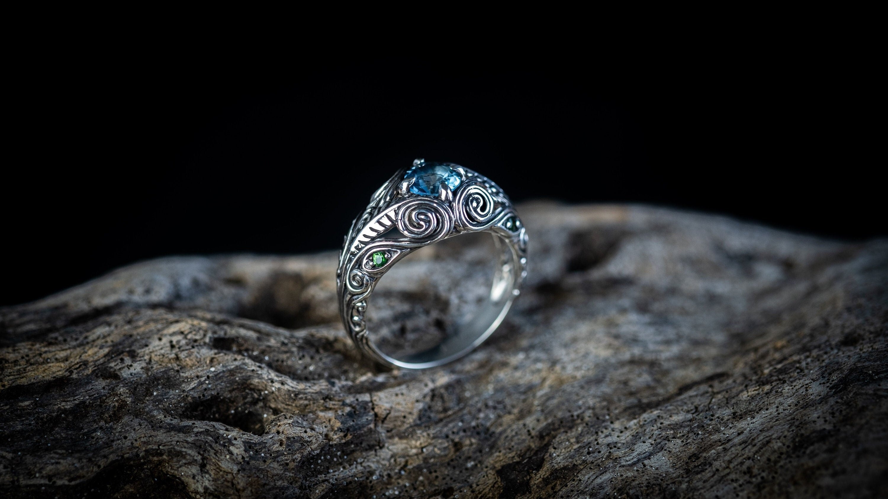 Elven Engagement Ring | Fairy Ring | Nature Inspired Ring | Victorian Jewelry | Fantasy Jewelry | Gift for Her