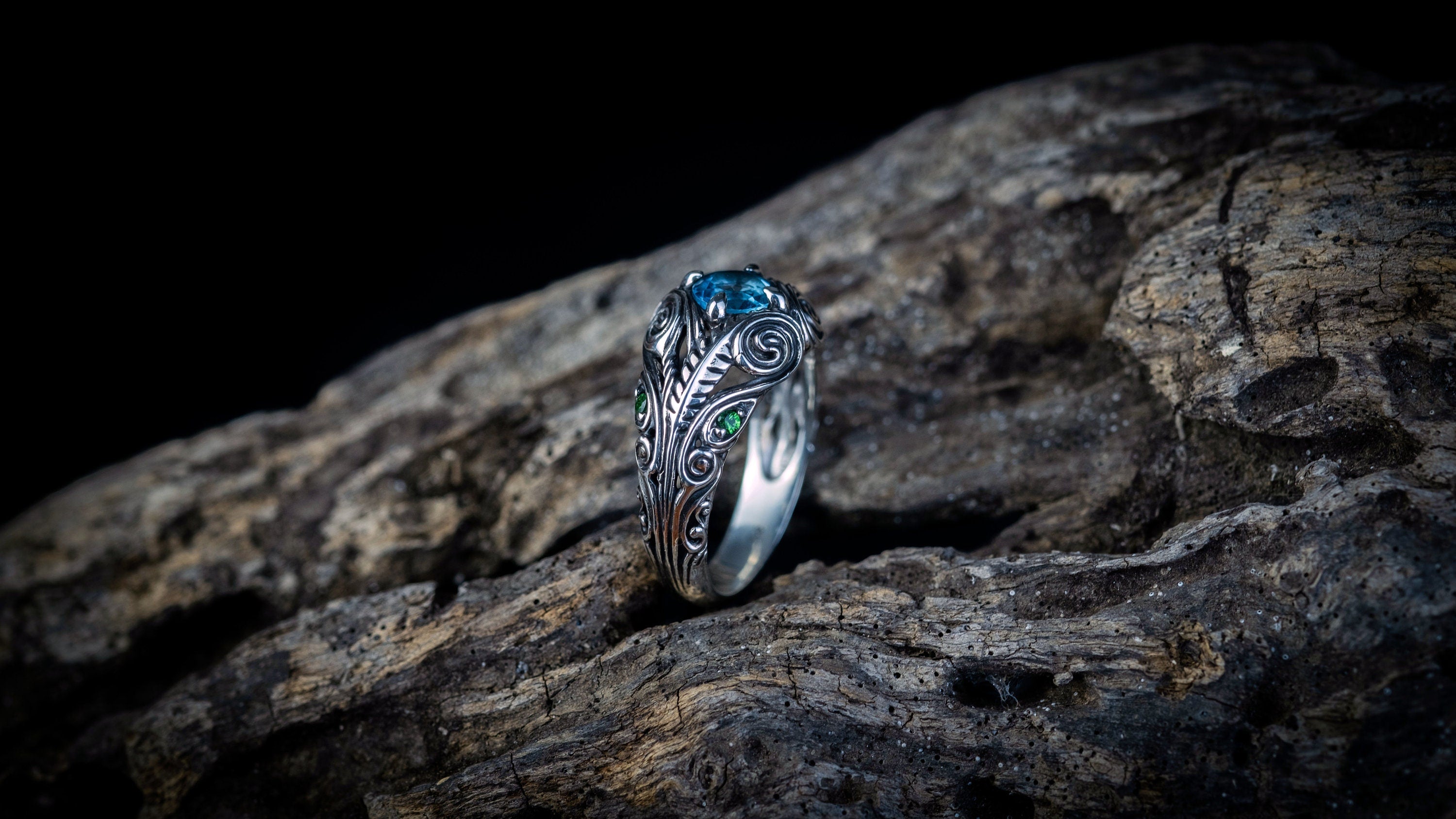 Elven Engagement Ring | Fairy Ring | Nature Inspired Ring | Victorian Jewelry | Fantasy Jewelry | Gift for Her