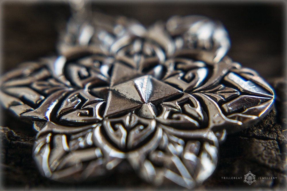 Sterling Silver Merkaba Pendant- Sacred Geometry Jewelry| Metatron's Cube Pendant | Spiritual Yoga Necklace for Meditation & Healing
